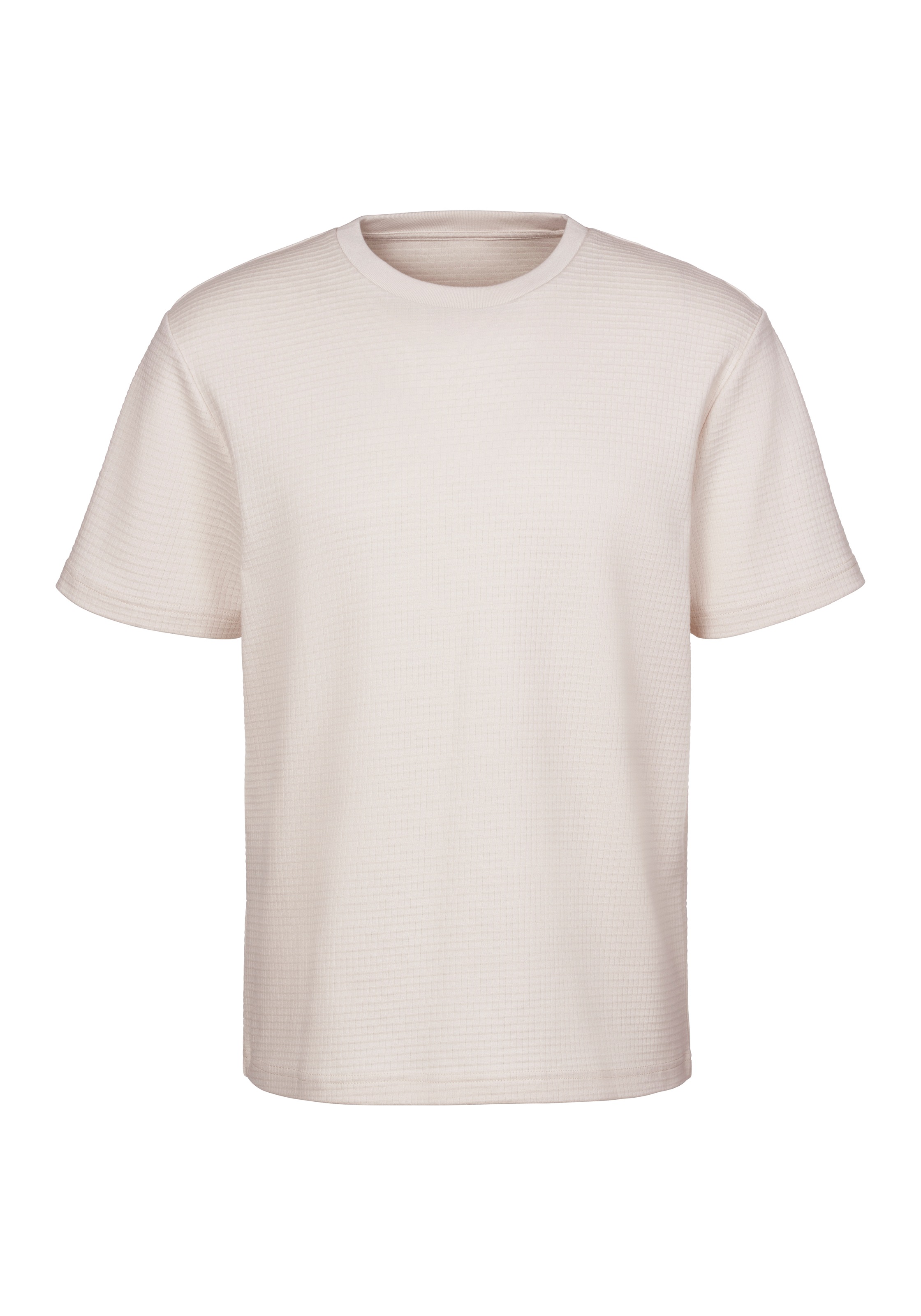 John Devin T-Shirt, Rundhalsshirt mit Struktur aus Baumwoll-Mix günstig online kaufen