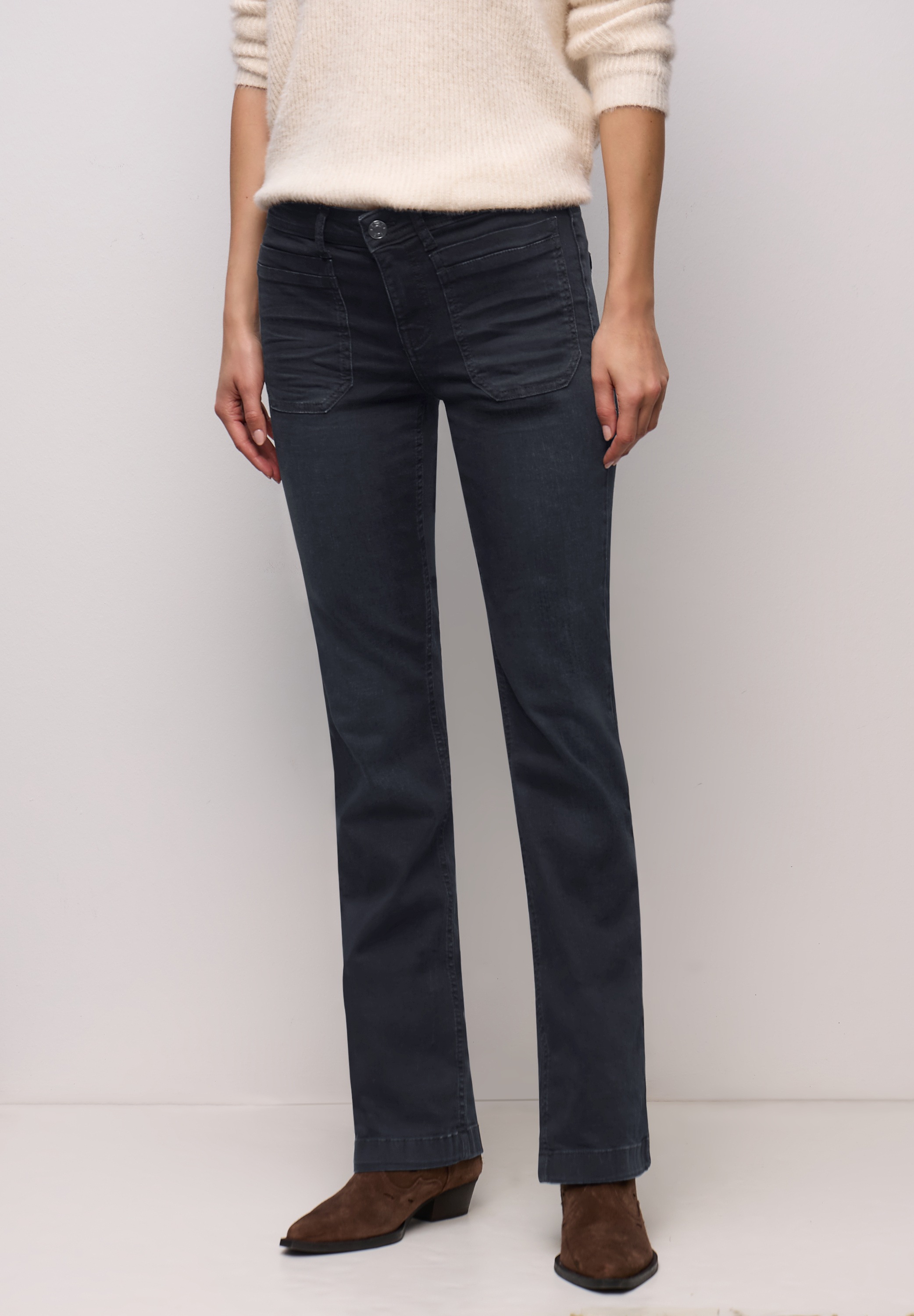 STREET ONE Slim-fit-Jeans Middle Waist günstig online kaufen