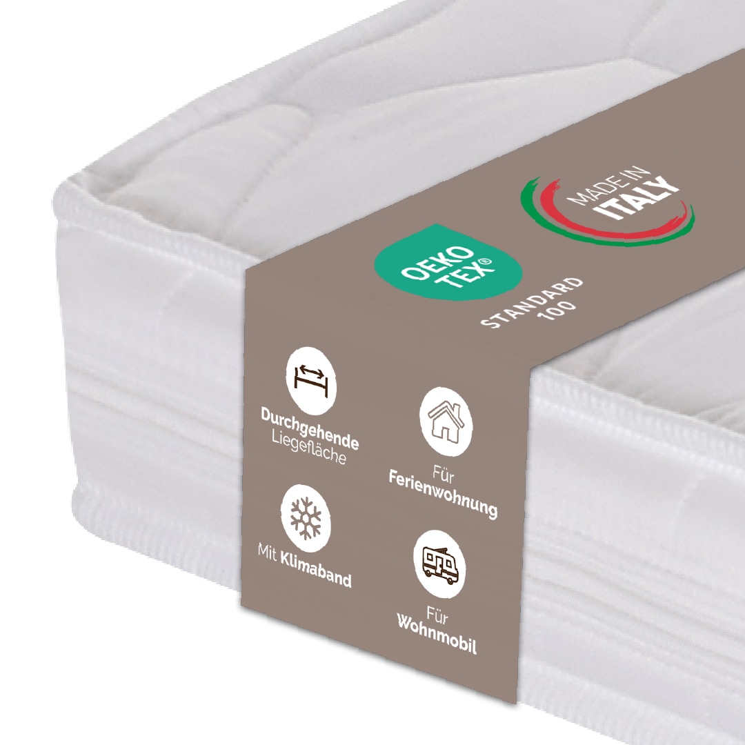 DI QUATTRO Komfortschaummatratze "Matratze Caravan" 10 cm hoch Raumgewicht: 28 kg/m³ 1 Stk. tlg. Matratze in verschiedenen Größen erhältlich, atmungsaktive Matratze