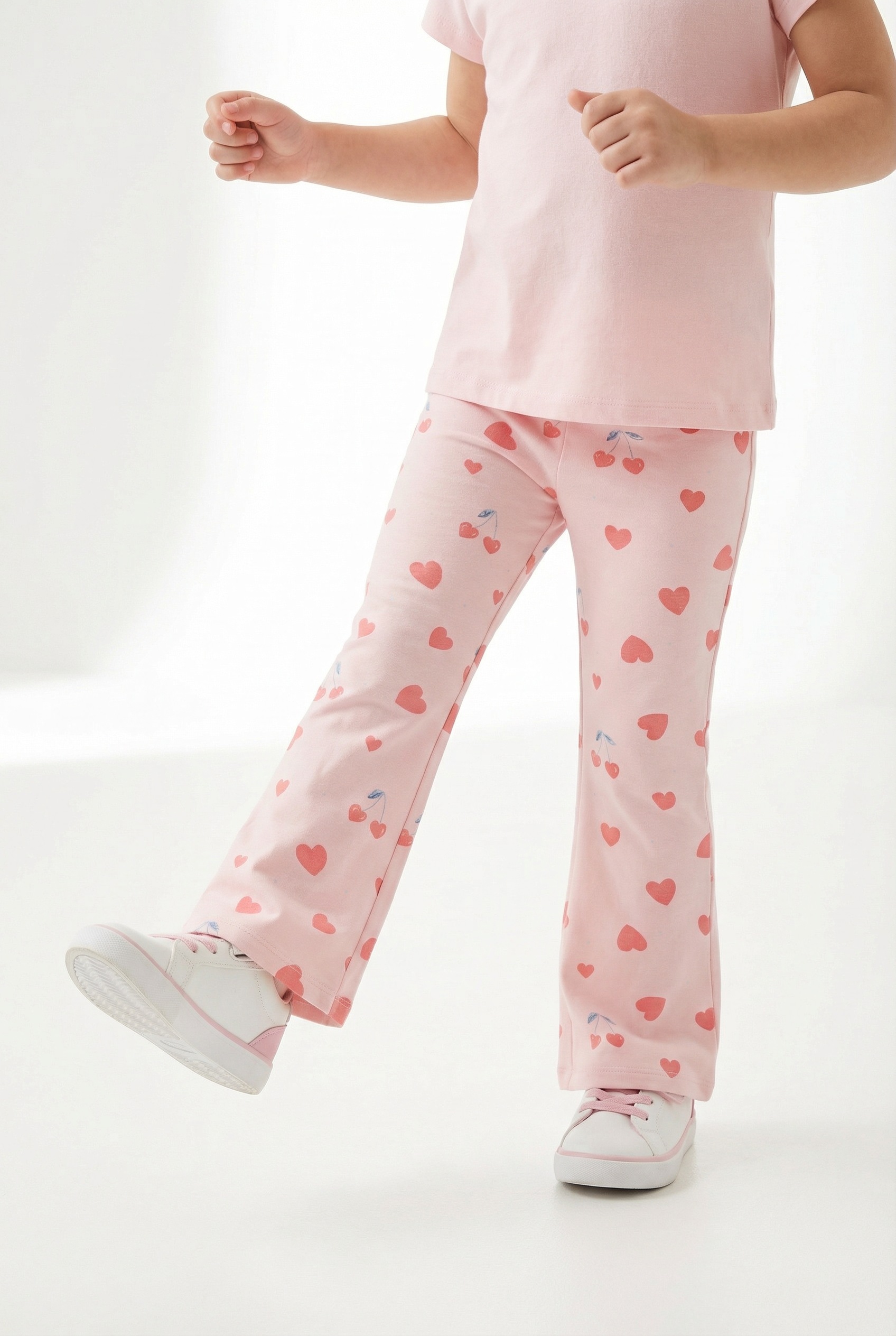 STACCATO Leggings  2er Pack, mit Herzchen-Allover-Print, ausgestellt