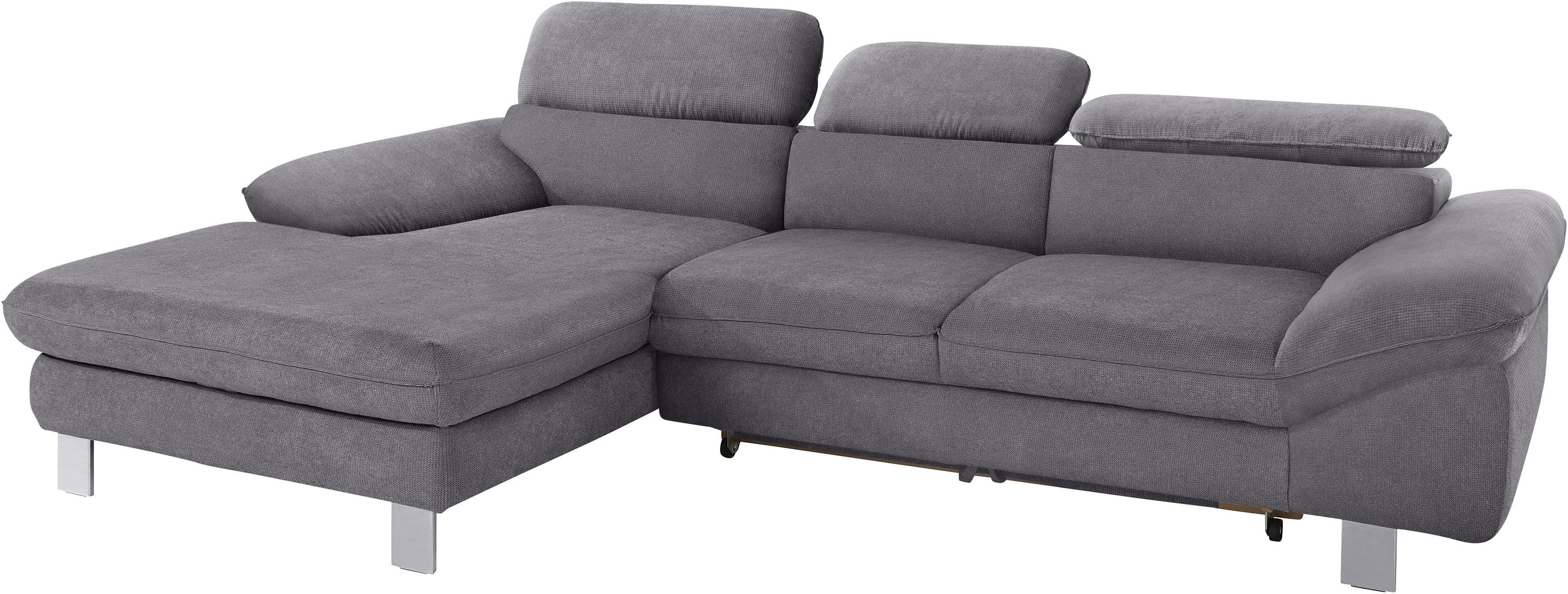 COTTA Ecksofa "Driver L-Form" mit Kopfteilverstellung, wahlweise mit Schlaffunktion & Bettkasten