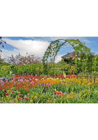 Fototapete »GARTEN MONET-BLUMEN BÄUME PFLANZEN PARK STEINE BLÜTEN«