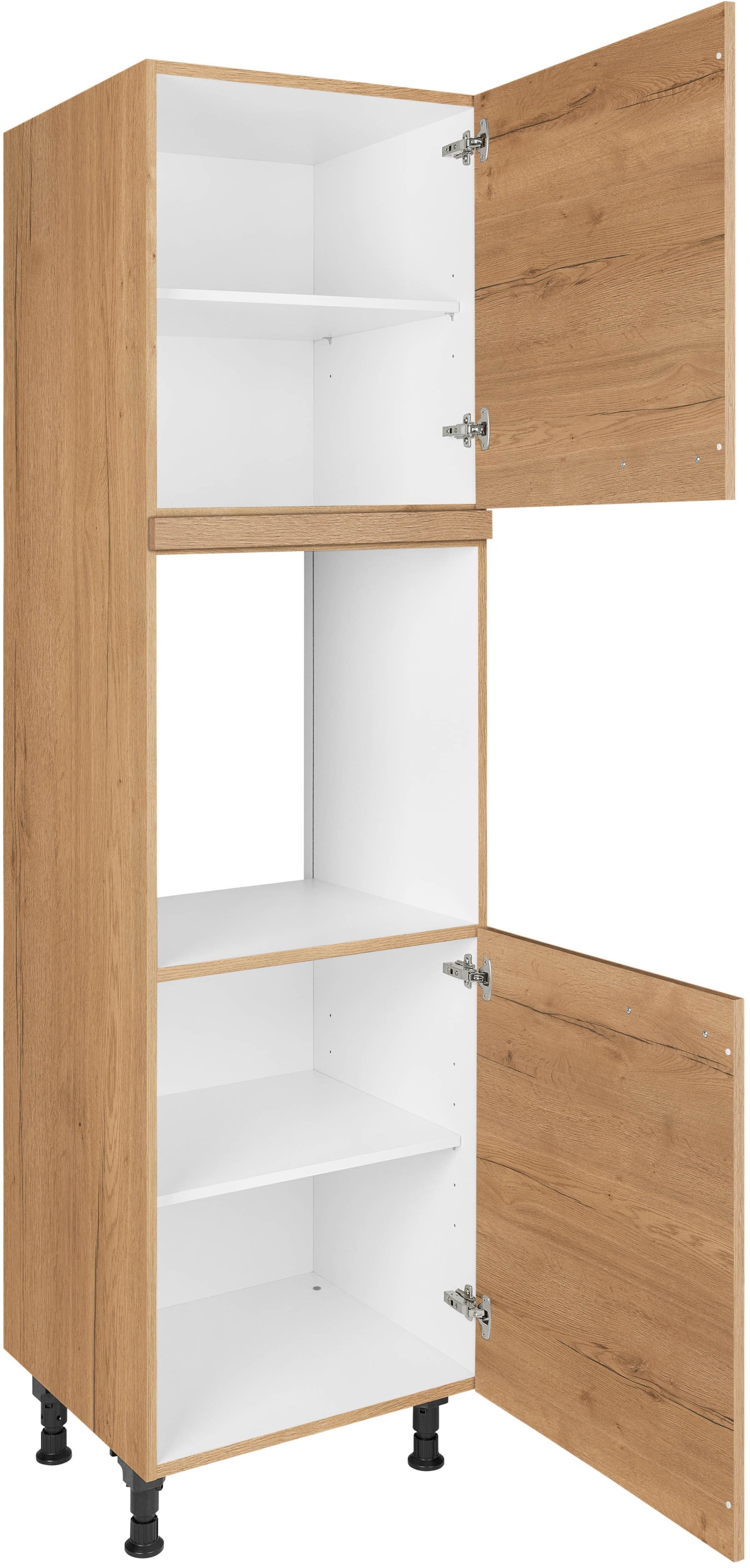nobilia® Herdumbauschrank »"Structura", Ausrichtung wählbar, mit zwei zusätzlichen Türen,«, vormontiert, Breite/Höhe: 60/167,8 cm