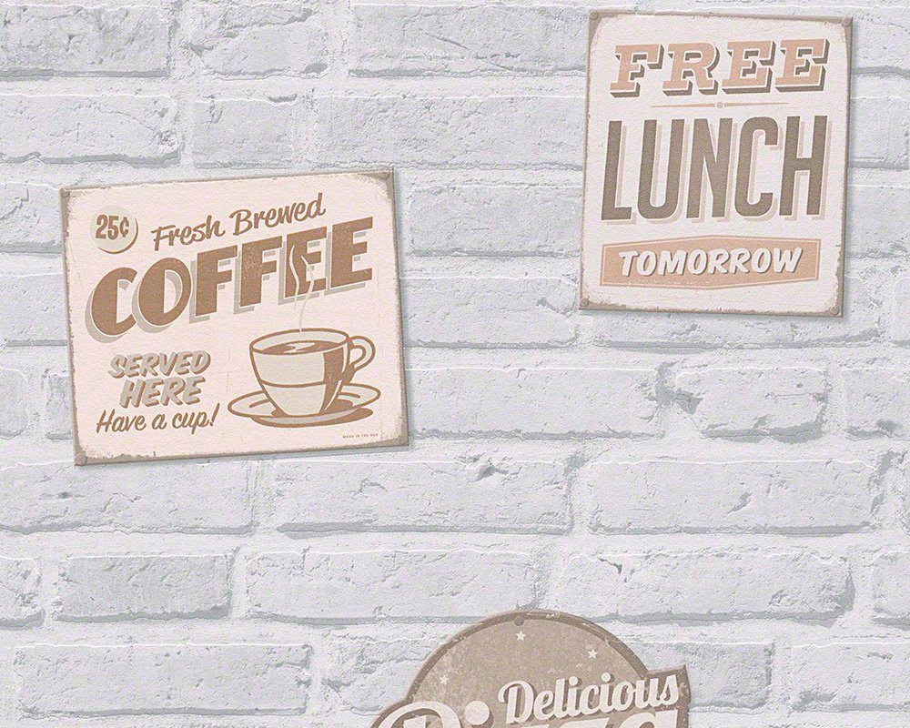 LIVINGWALLS Vliestapete Cocktail Backstein Optik, für die Küche