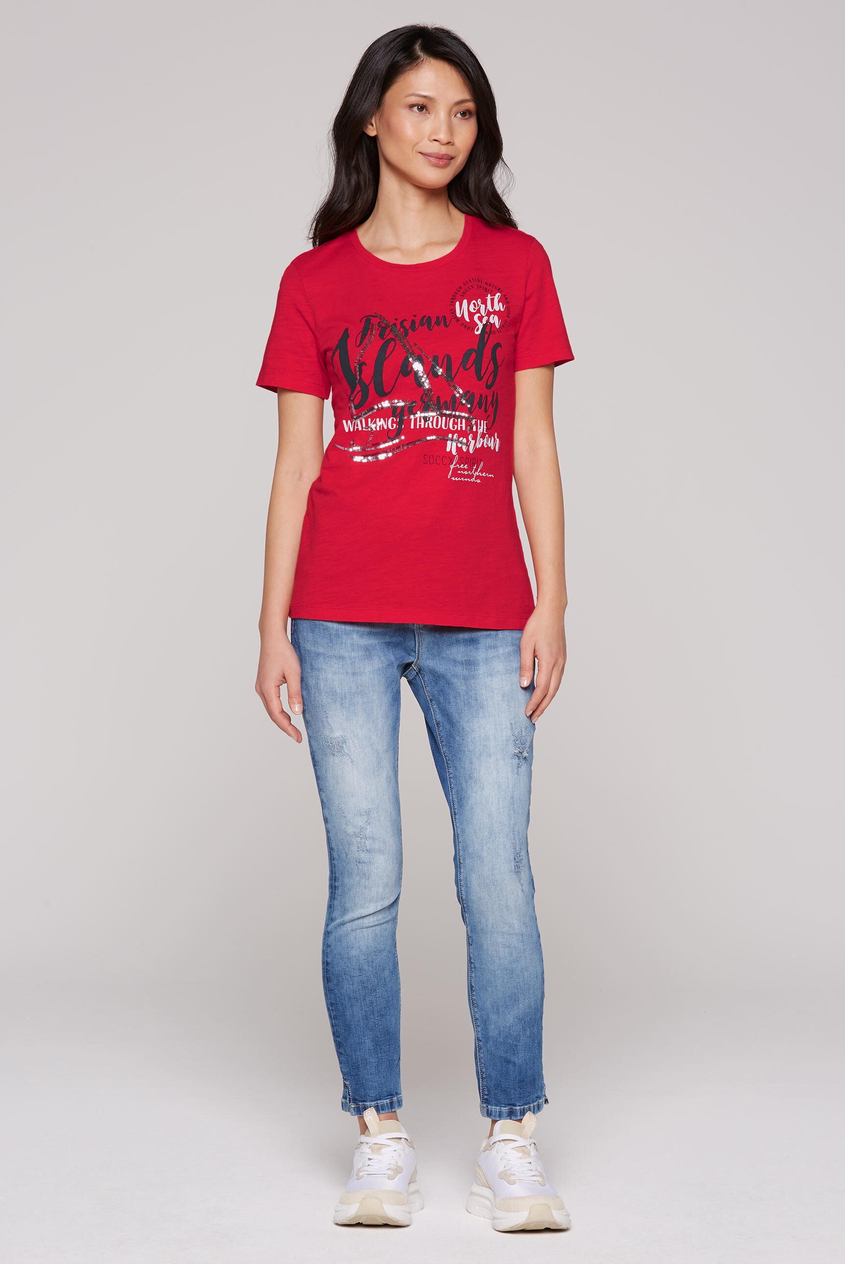 SOCCX Rundhalsshirt, aus Baumwolle