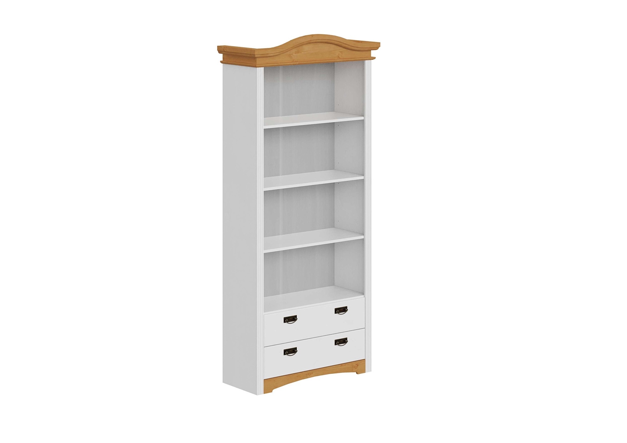 OTTO home Regal "Konrad, Standregal, Bücherregal, Stauraum" aus massiver Kiefer, Breite 94 cm, Höhe 208 cm, mit Schubladen, FSC