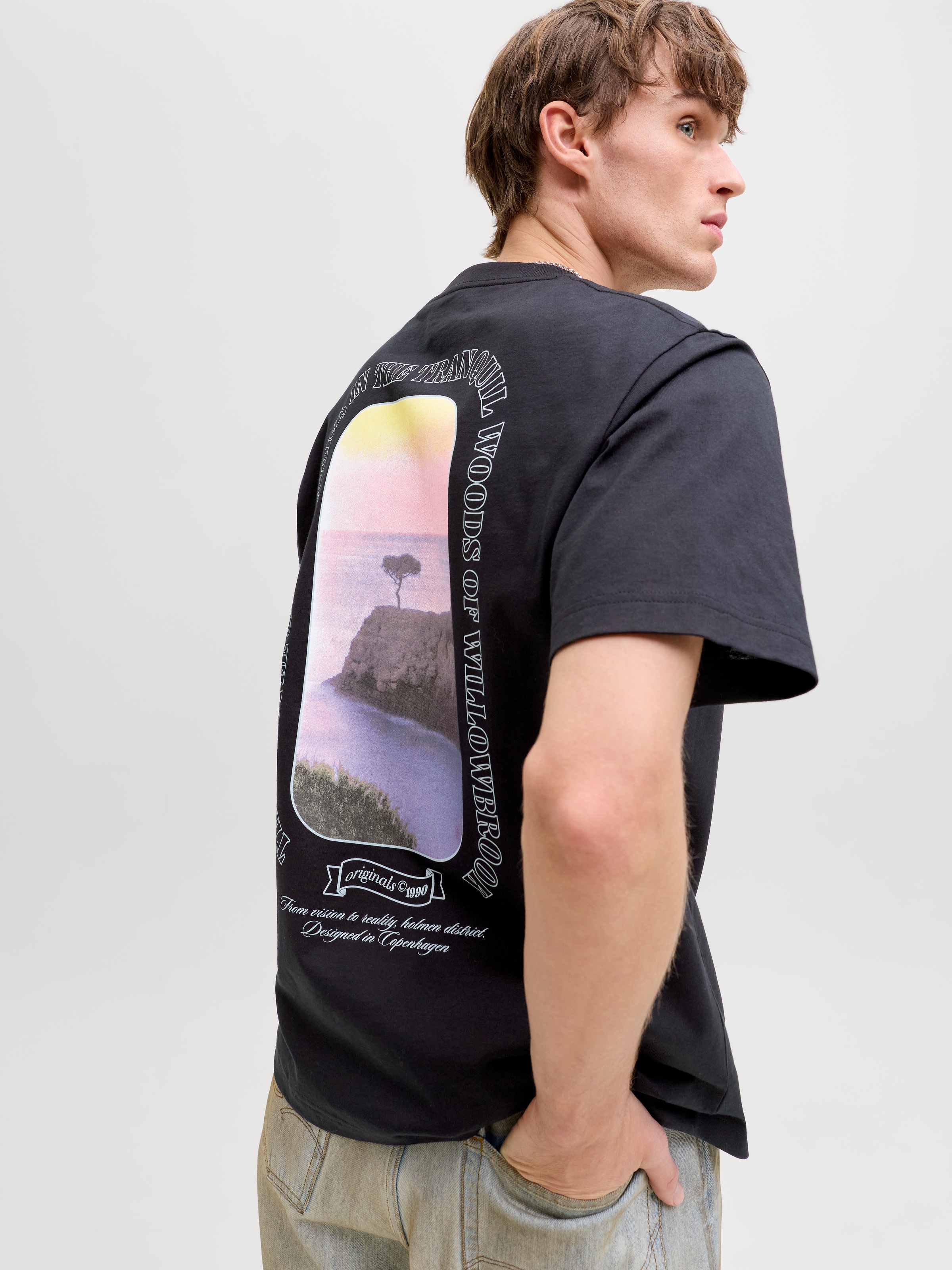 Jack & Jones T-Shirt »JORMONTAUK PHOTO BACK TEE SS CN«