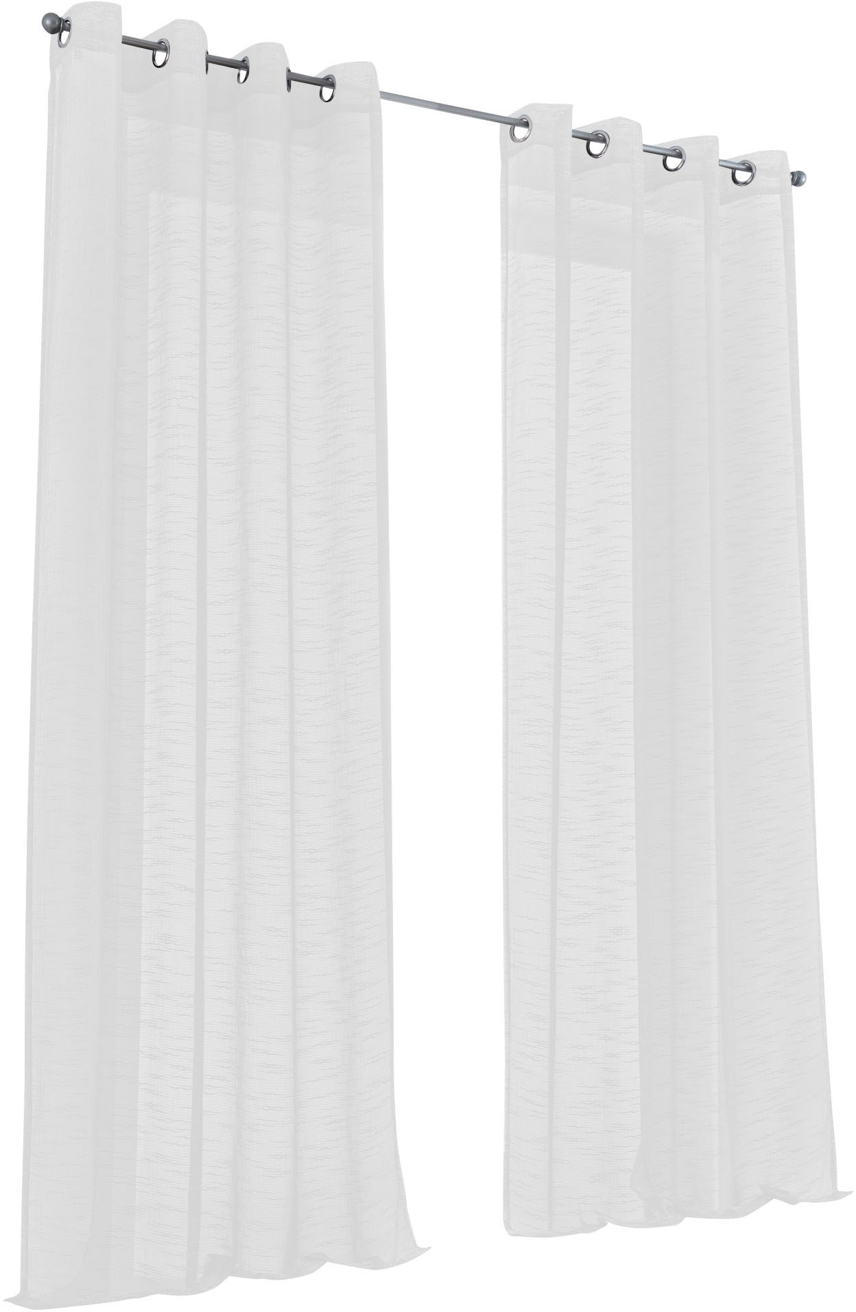 Kutti Vorhang "Celtic" Ösen 1 Stk. tlg. Gardine halbtransparent, Leinenopti günstig online kaufen