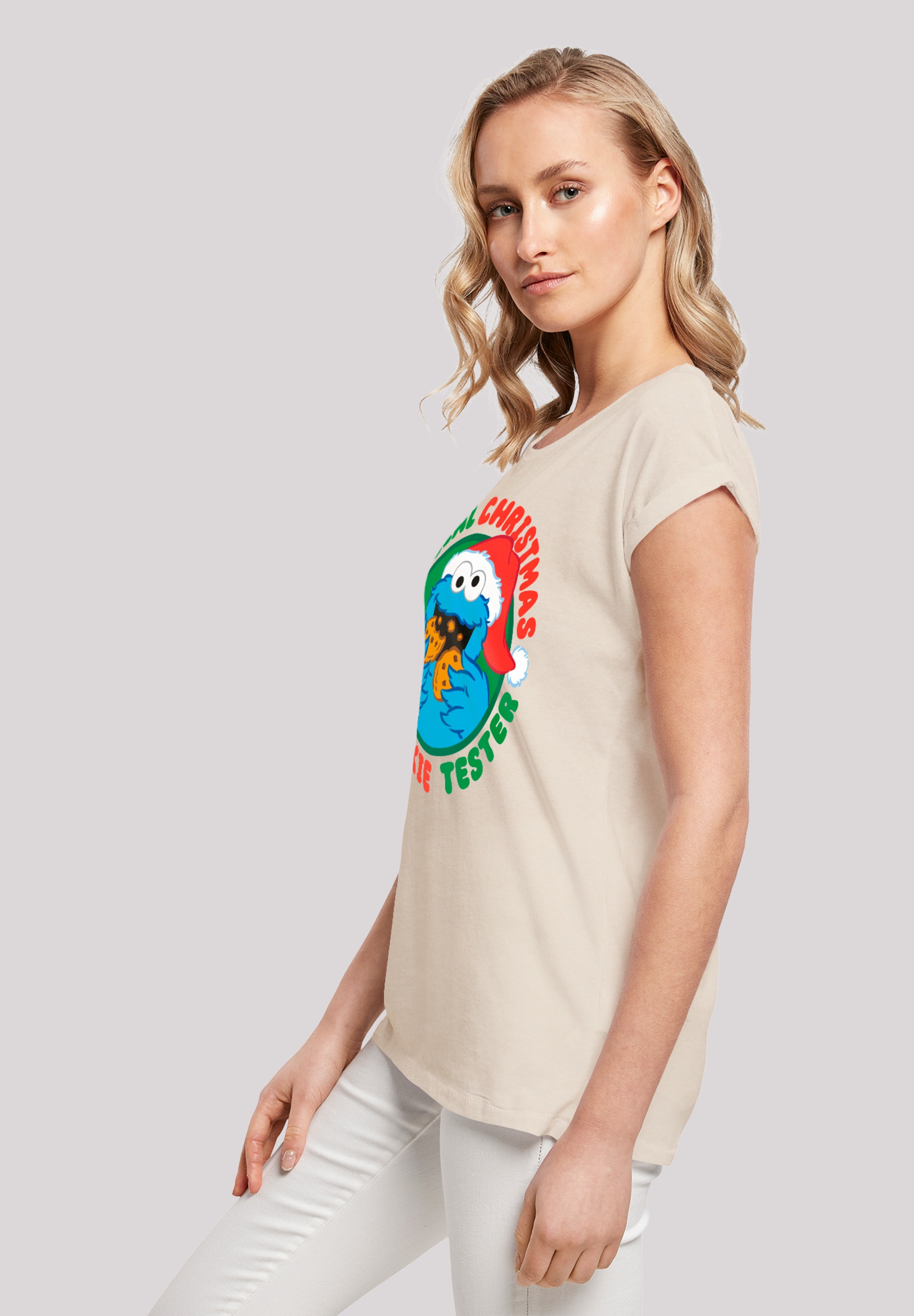 F4NT4STIC T-Shirt »Sesamstrasse Weihnachten Keks Tester«, Premium Qualität