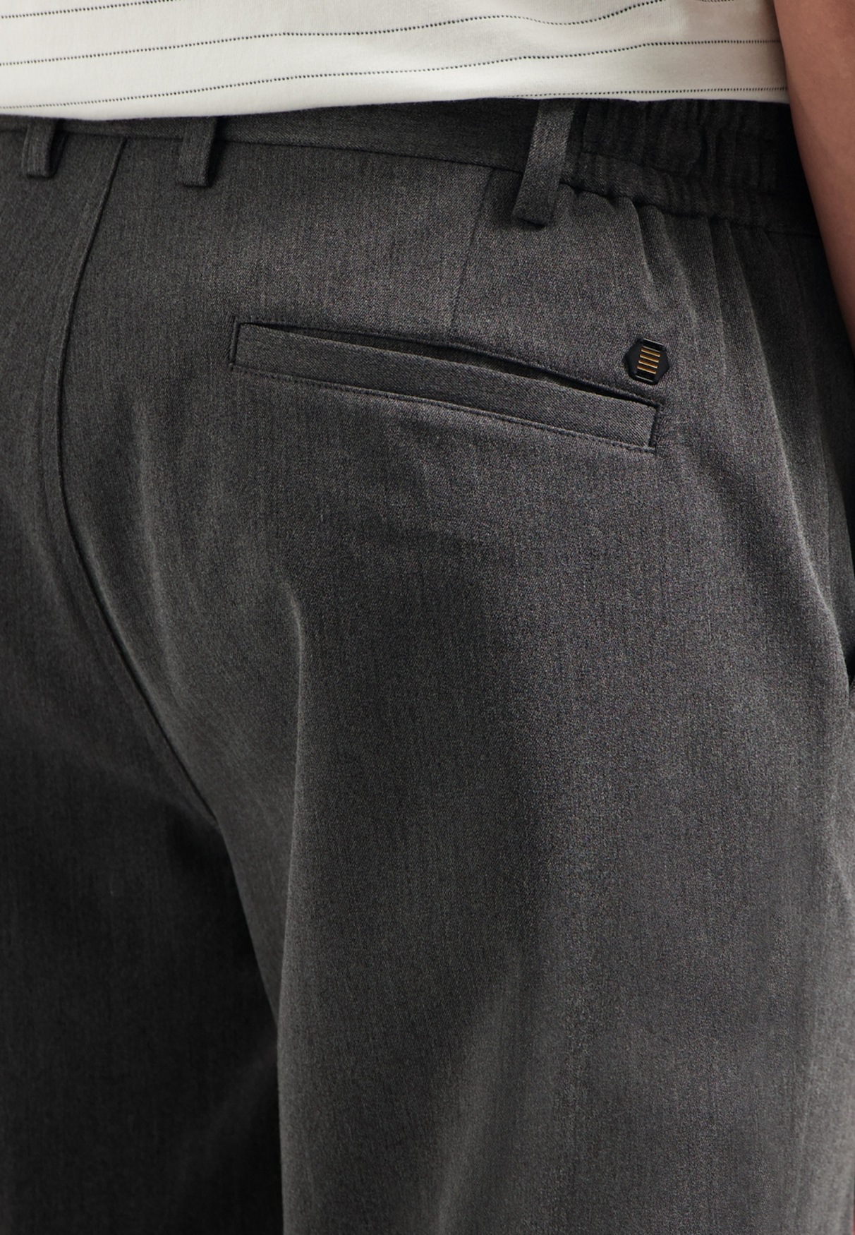 NO EXCESS Chinohose »No Excess Melierte Stretch-Chinohose«