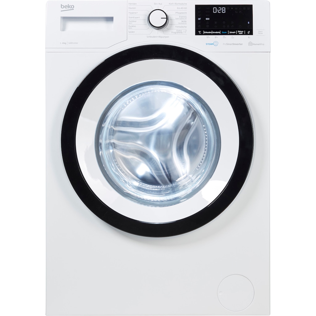 BEKO Waschmaschine »WMO81465STR1«, WMO81465STR1, 8 kg, 1400 U/min, 4 Jahre Garantie inklusive