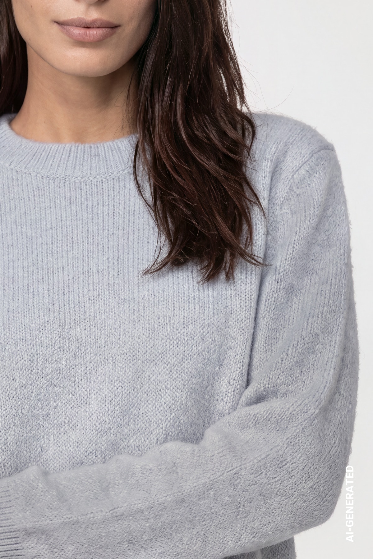 Monari Strickpullover »Flausch Lurex« Regular fit mit Rundhalsausschnitt, Woll-Mix