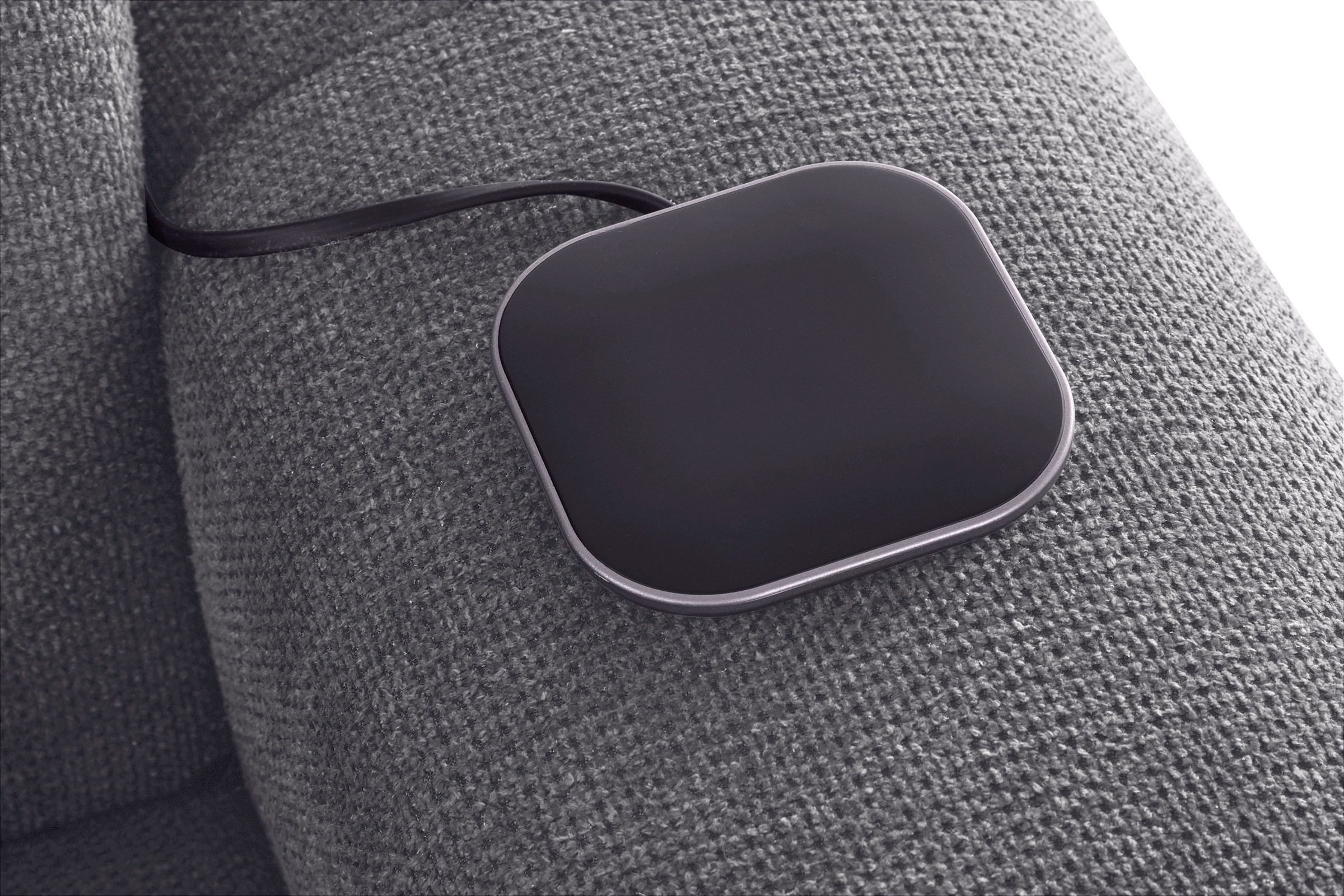COTTA Ecksofa »Mia L-Form mit 3 Zierkissen«, wahlweise mit Bettfunktion, Bettkasten, Beleuchtung & Wireless-Charger