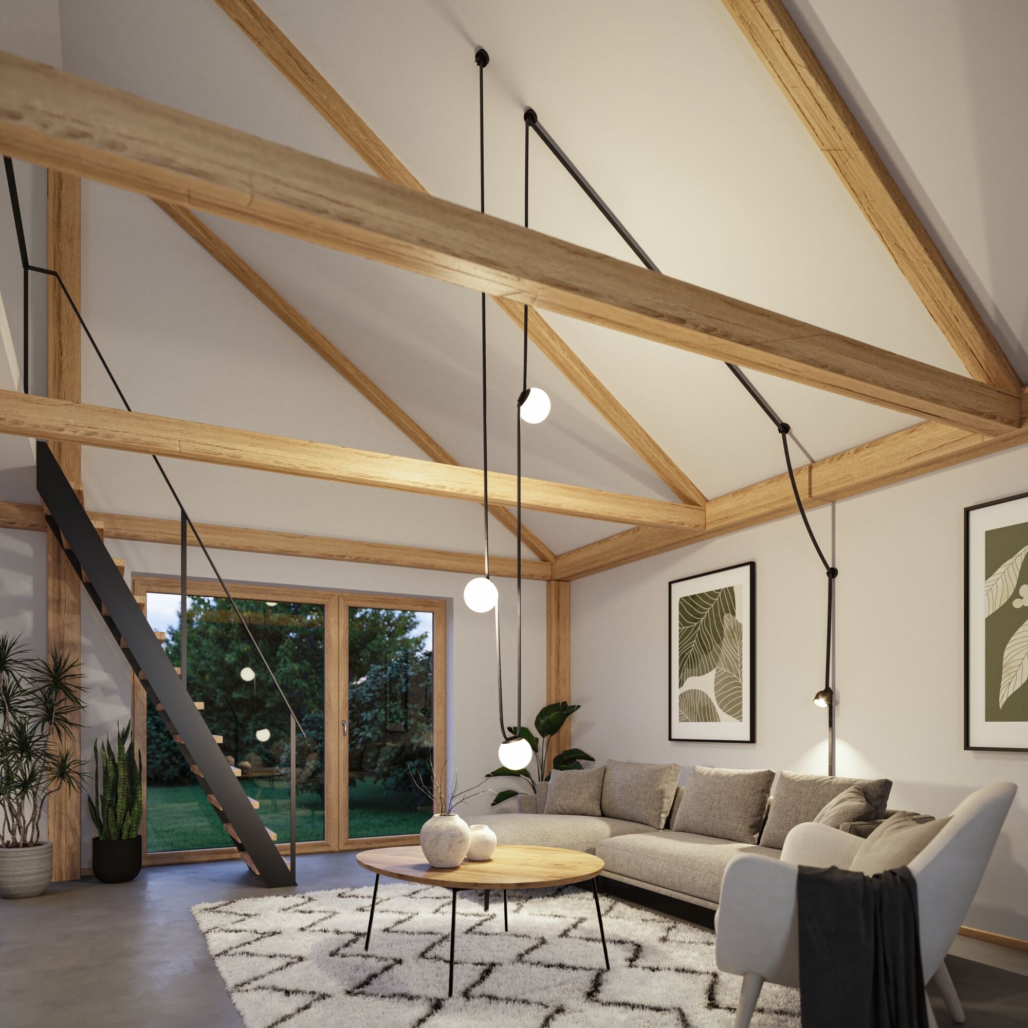 Paulmann Hängeleuchte »ULine Spot Ball  150mm 8W Schwarz« 1 Stk. Warmweiß