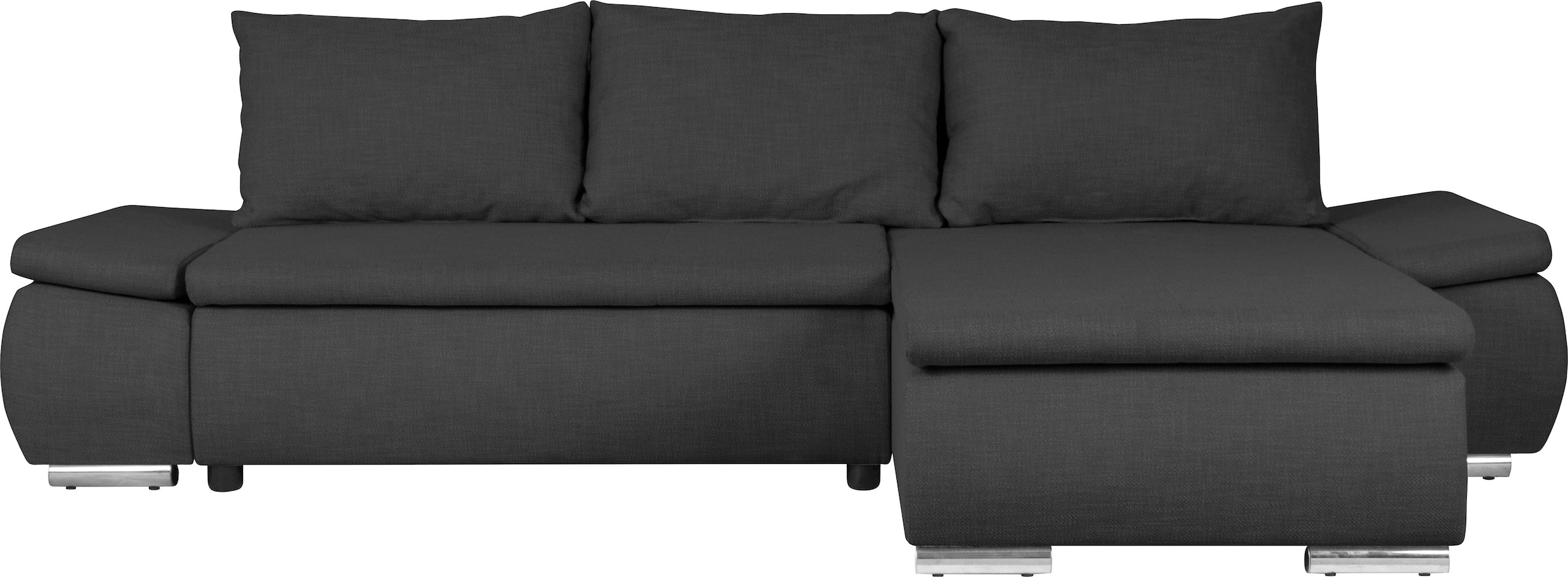 Home affaire Ecksofa "Acra L-Form", mit Bettfunktion und Bettkasten, in Mat günstig online kaufen