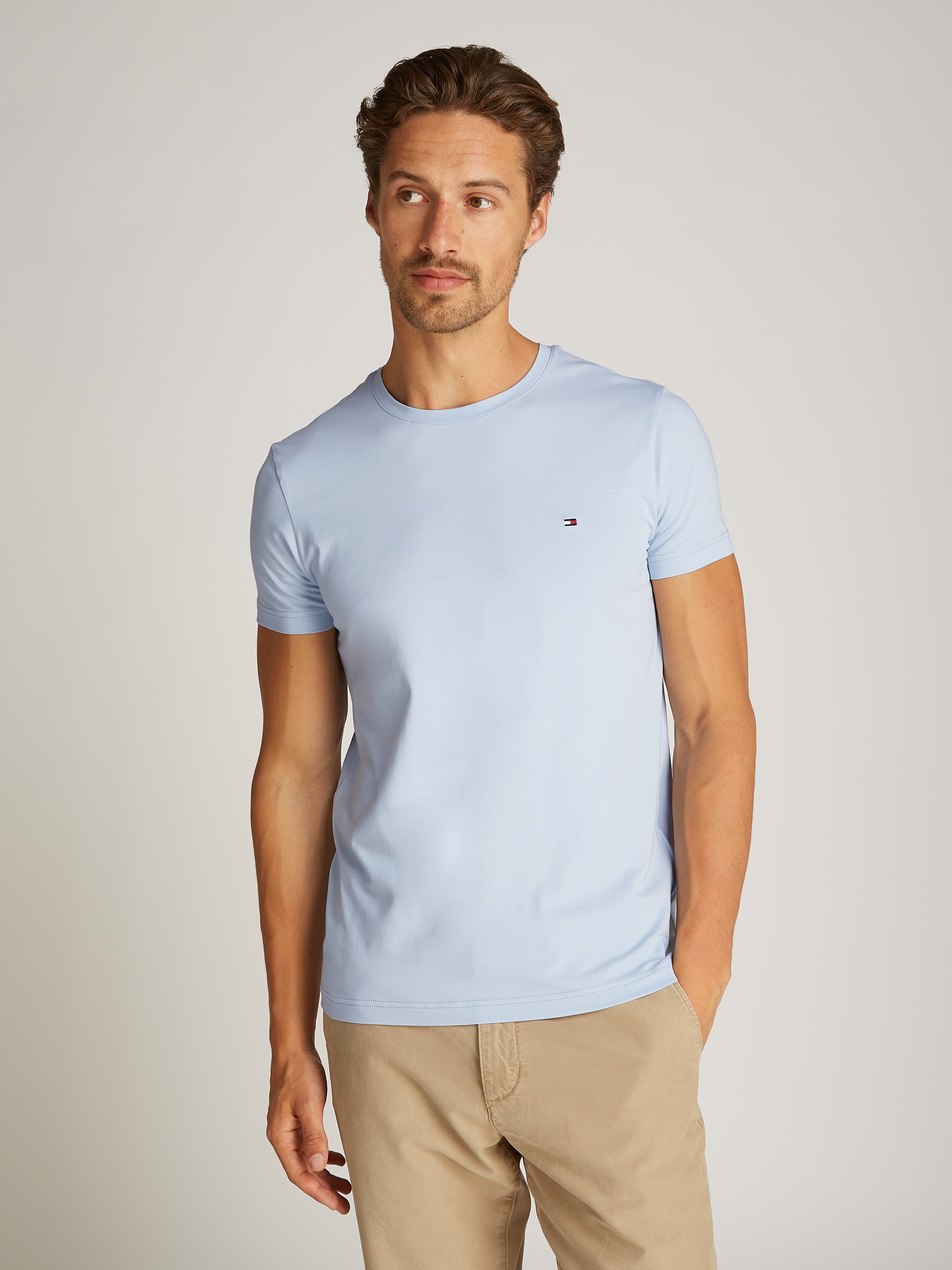 Tommy Hilfiger "STRETCH SLIM FIT TEE" mit Rundhalsausschnitt günstig online kaufen