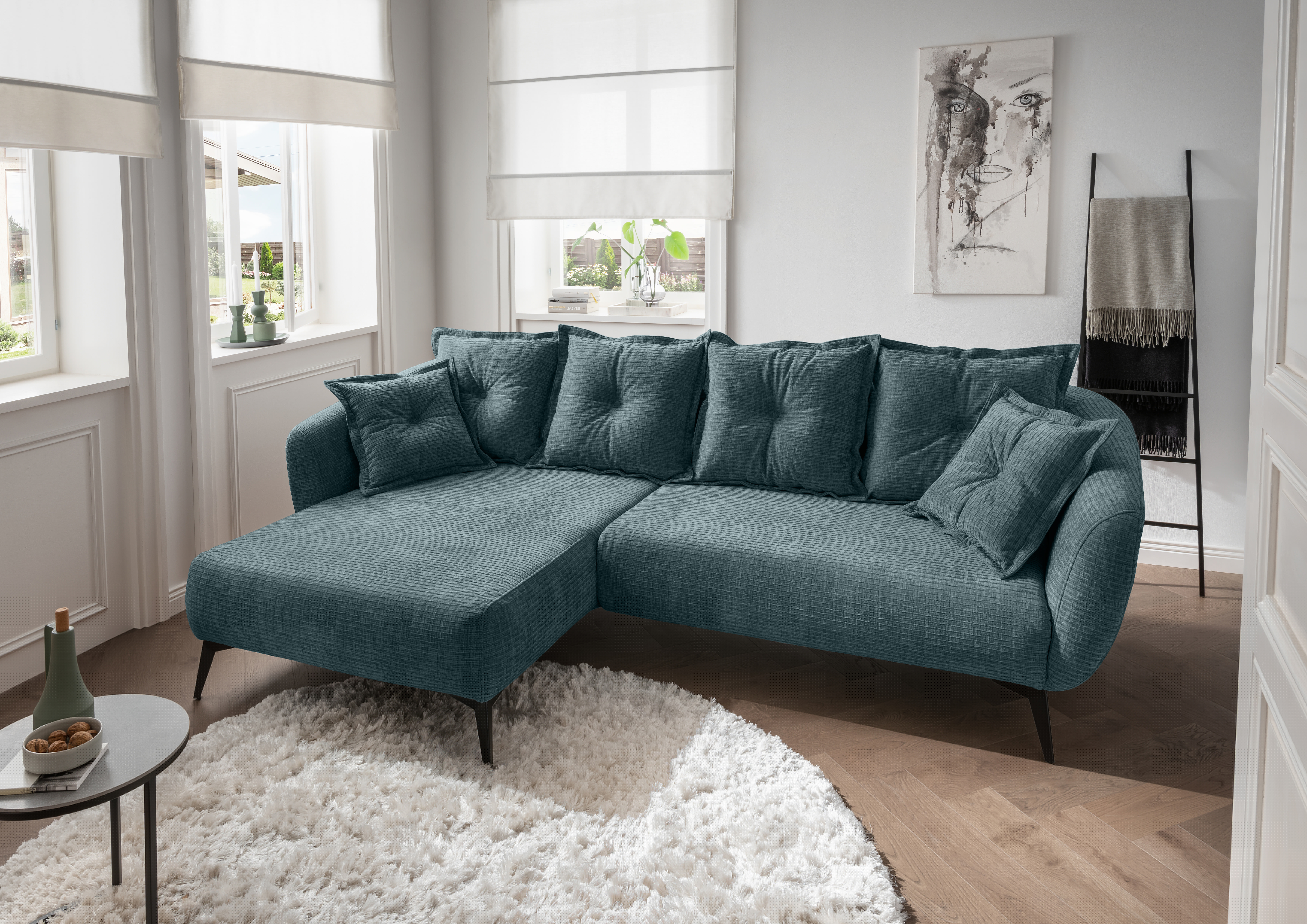 Home affaire Ecksofa "Baggio Stellmaße 277/162 cm, modern & elegant, hoher günstig online kaufen
