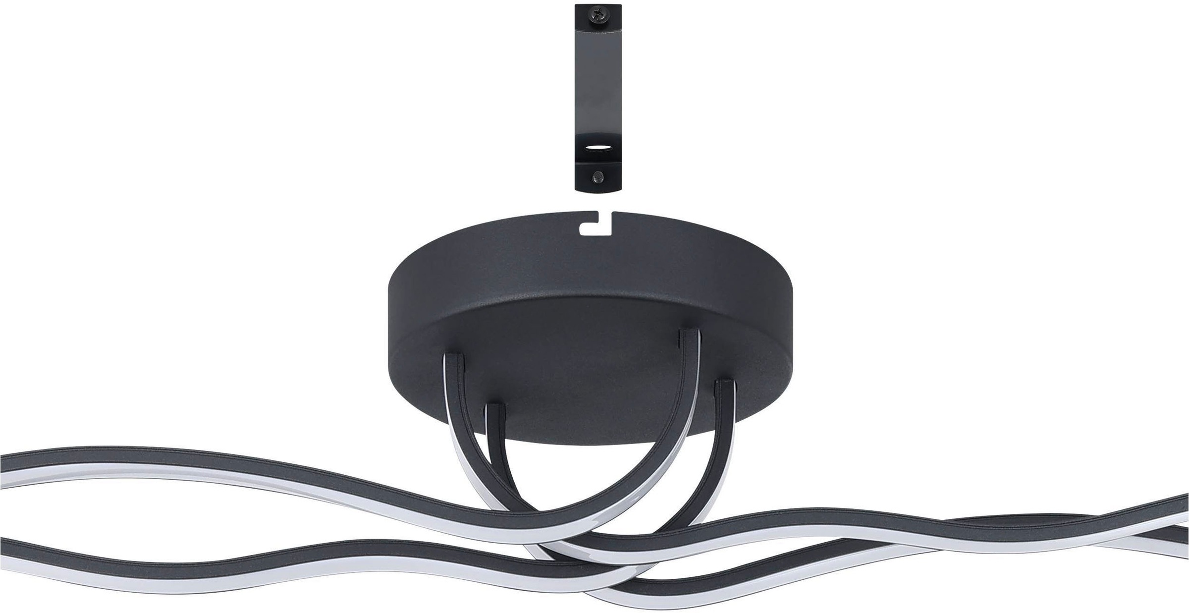 EGLO Deckenleuchte »Roncade 1 Deckenlampe, Küchenlampe aus Aluminium, Stahl und Kunststoff« LED-Modul 1 Stk. Warmweiß Wand-/Deckenleuchte - L116 x B18 x H11,5 cm - schwarz - 37W inkl.