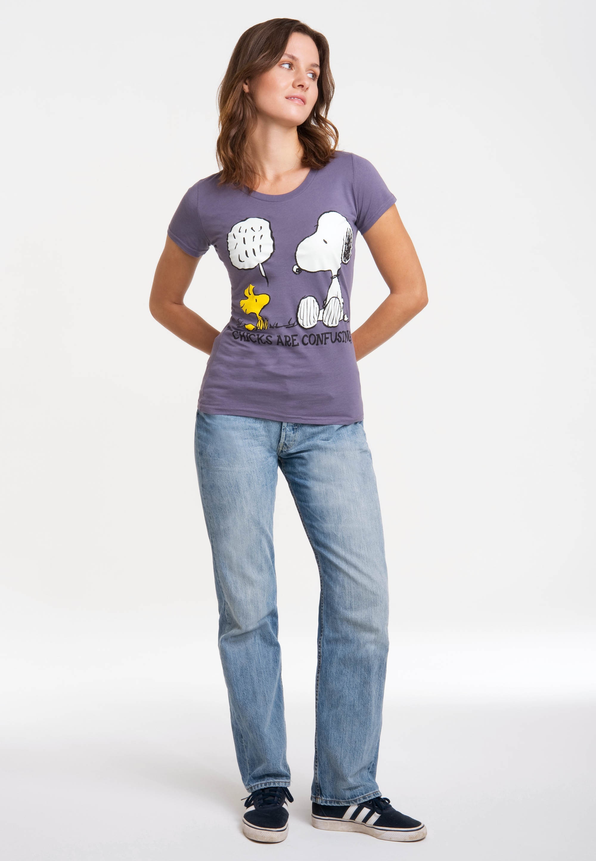 LOGOSHIRT T-Shirt »Snoopy - Peanuts«, mit niedlichem Frontprint