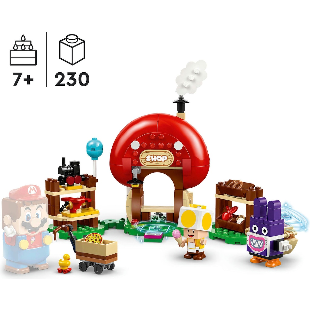LEGO® Konstruktionsspielsteine »Mopsie in Toads Laden – Erweiterungsset (71429), LEGO Super Mario«, (230 St.)
