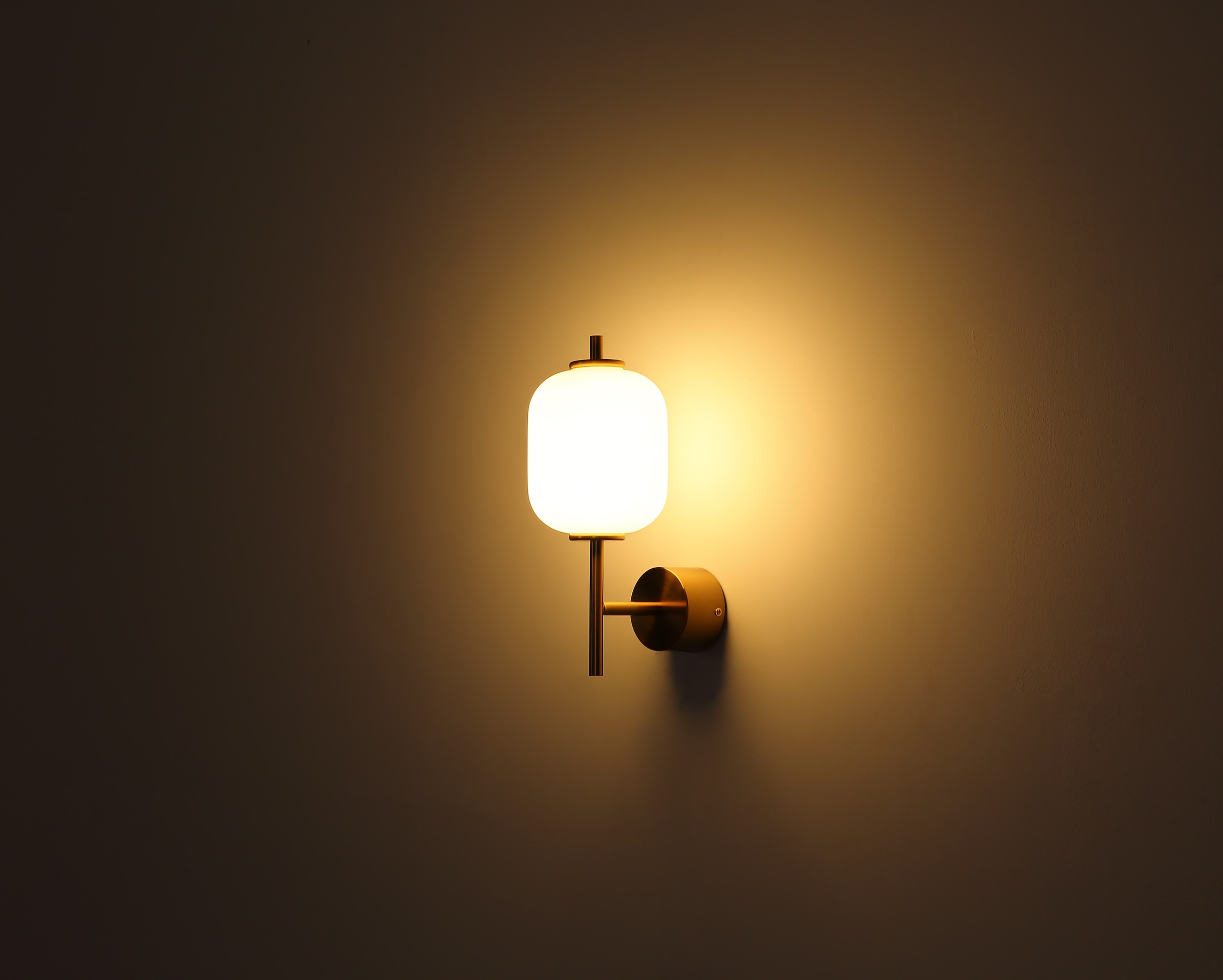 GLOBO LIGHTING LED Wandleuchte »EWALD«, Leuchtmittel LED-Modul | LED fest integriert, Wandleuchte/Glas opal/höhenverstellbar/messingfarben