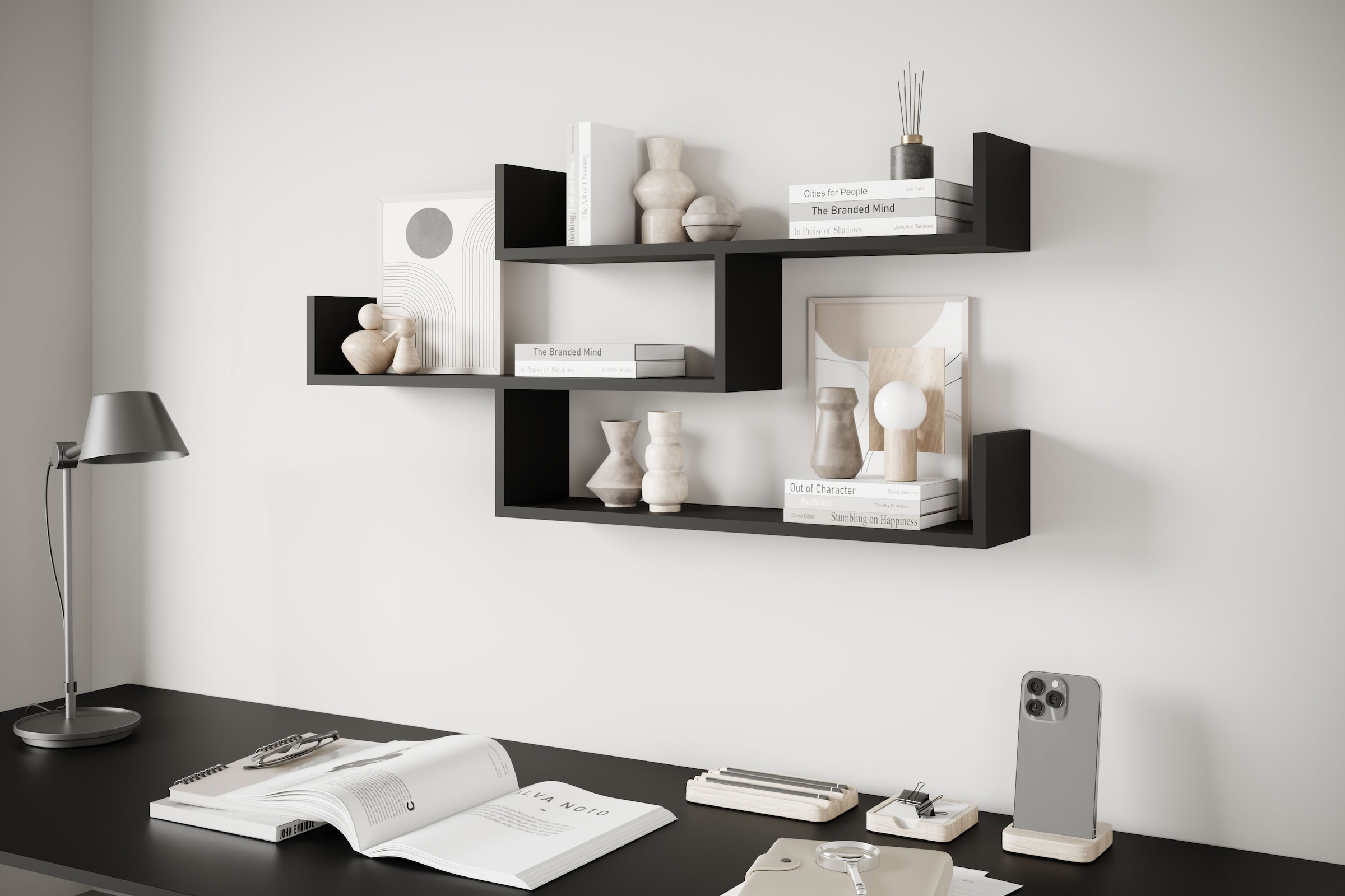 INOSIGN Wandboard »Wandregal Trio«, (1 St.), Hängeregal mit 3 Ablageflächen, modernes Design, variabel einsetzbar