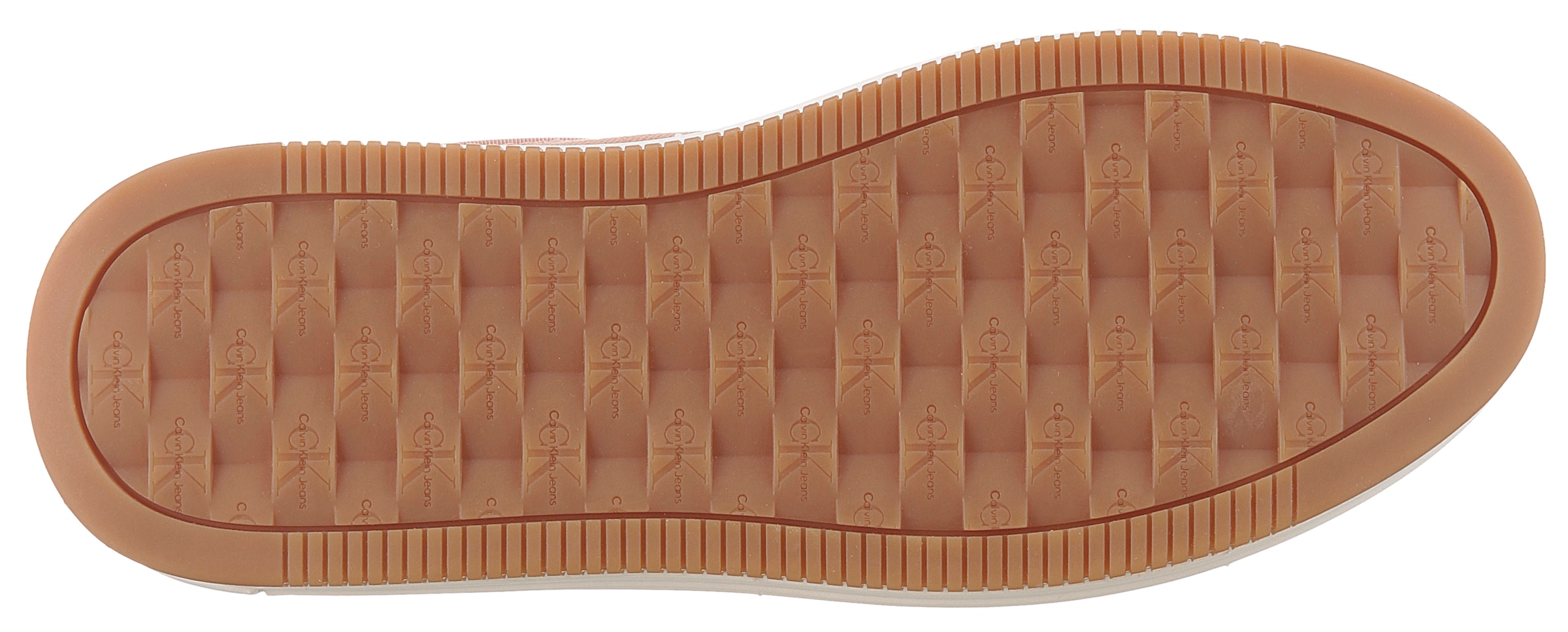 Calvin Klein Jeans Plateausneaker »BOLD FLATF LOW MIX MG MEDIA«, Schnürschuh, Freizeitschuh, Halbschuh mit seitlichem Logo