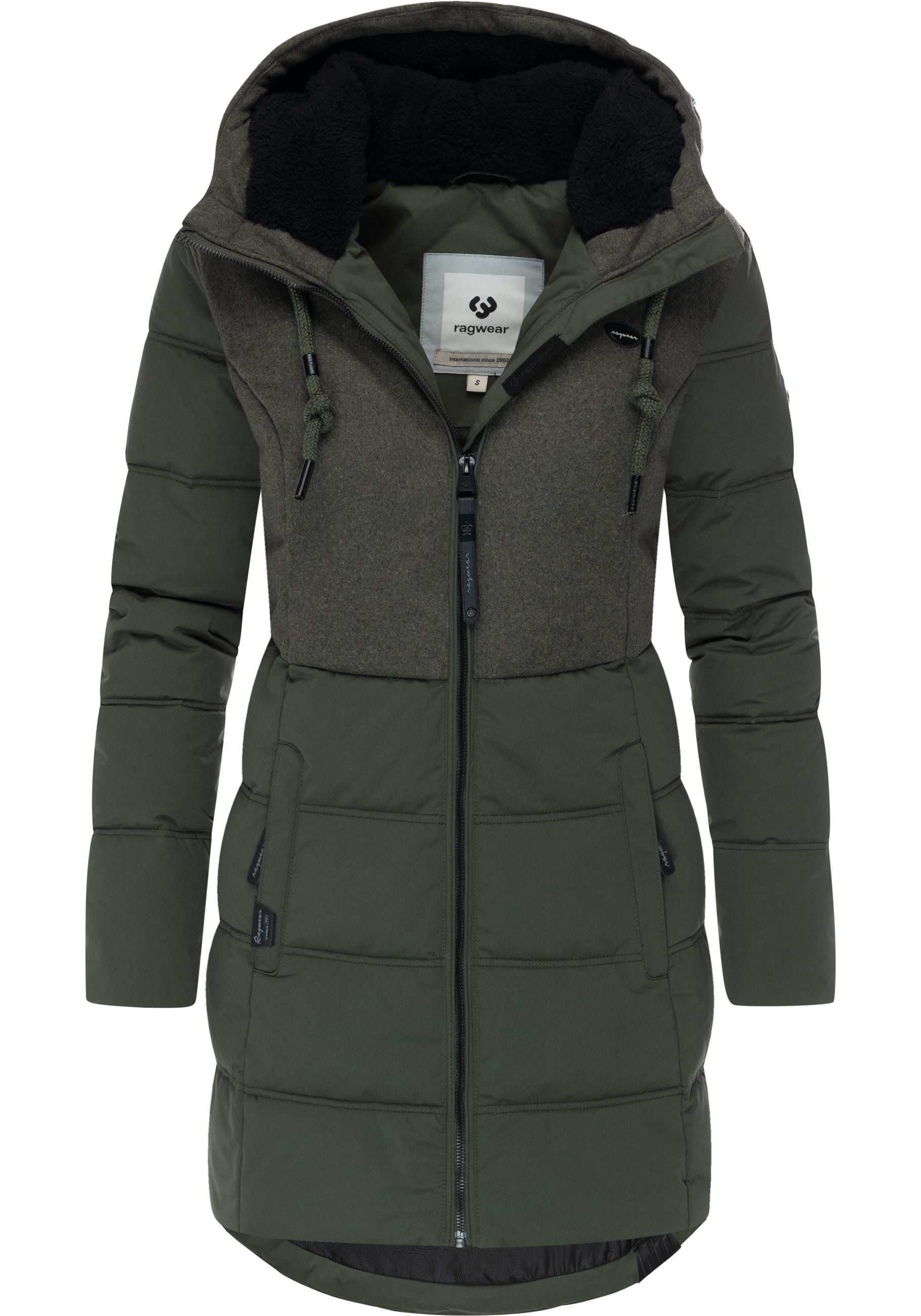 Ragwear Winterjacke »Ashani Block Intl.«, mit Kapuze, stylischer Winterparka mit gefütterter Kapuze
