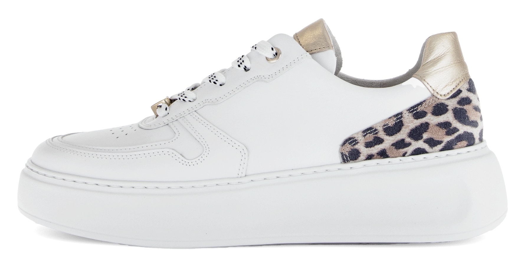 Gabor Plateausneaker »FLORENZ«, Freizeitschuh, Halbschuh, Schnürer, Kontrastbesätze, Weite G