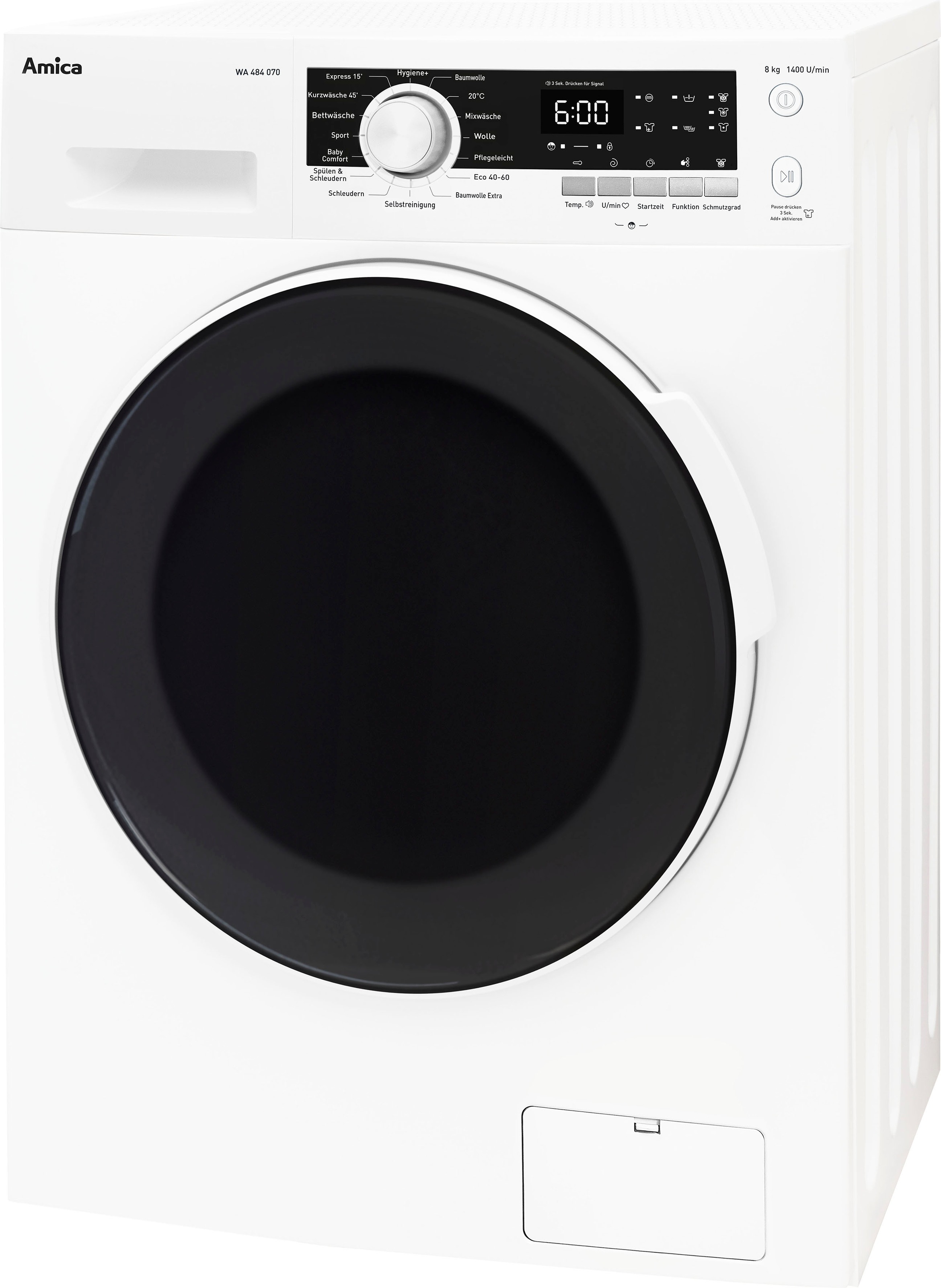 Amica Waschmaschine »WA 484 Rechnung 1400 auf | 070«, BAUR kg, 8 WA 484 070, U/min