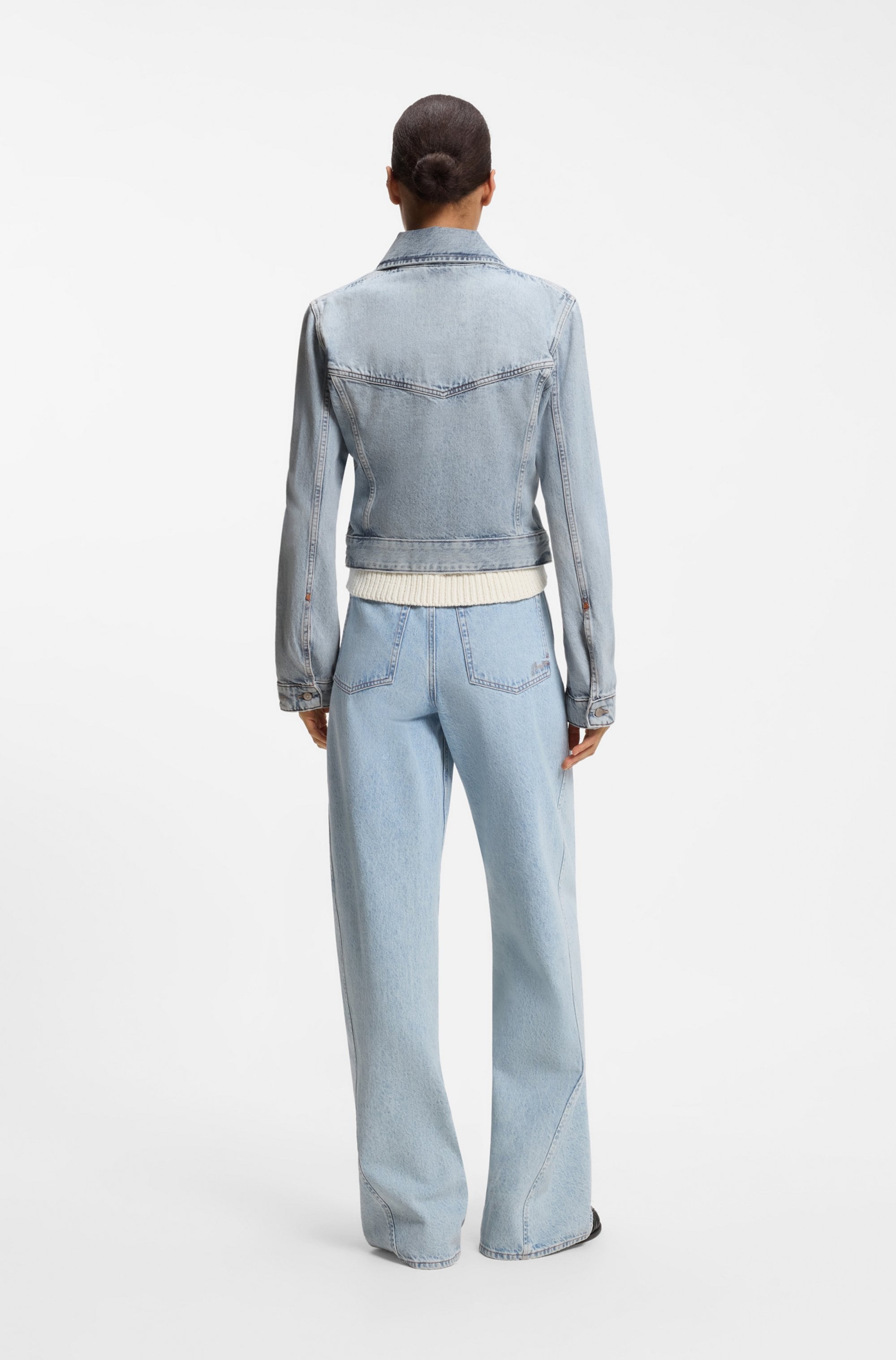 BOSS ORANGE Jeansjacke »TRUCKER JKT Premium Damenmode« aus Baumwoll-Denim, Slim Fit