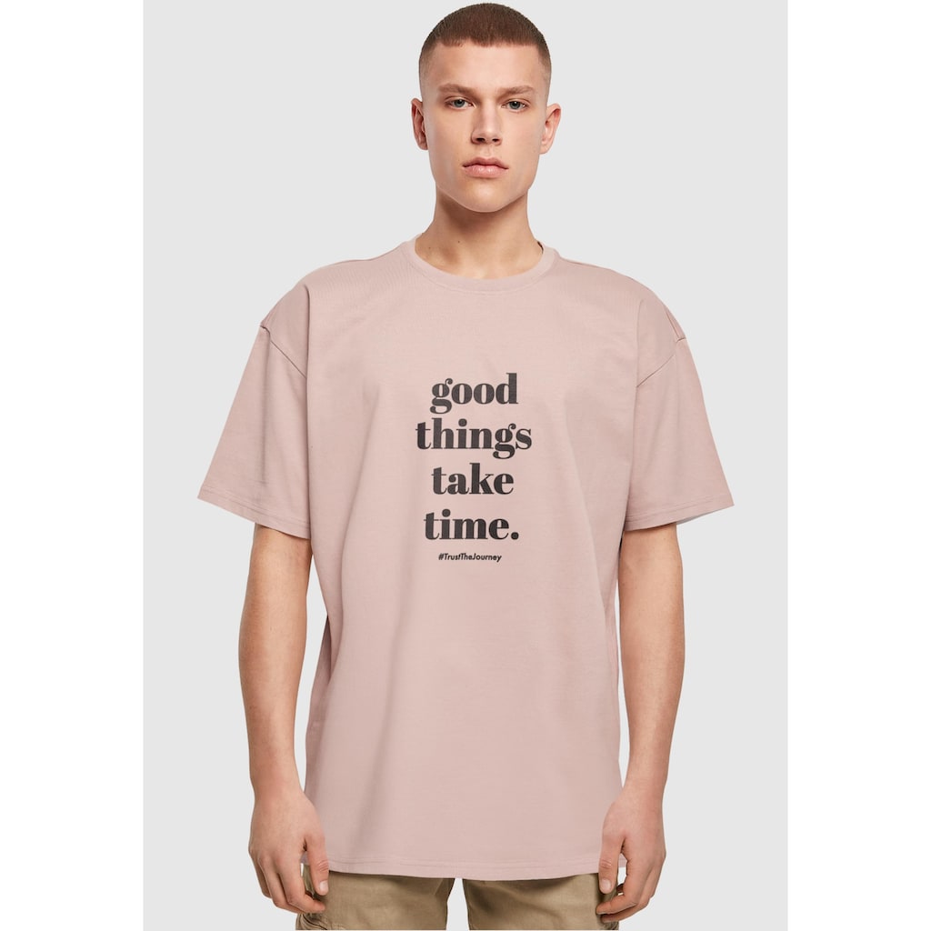 Merchcode T-Shirt »Merchcode Herren Good Things Take Time Heavy Oversize Tee«, (1 tlg.)