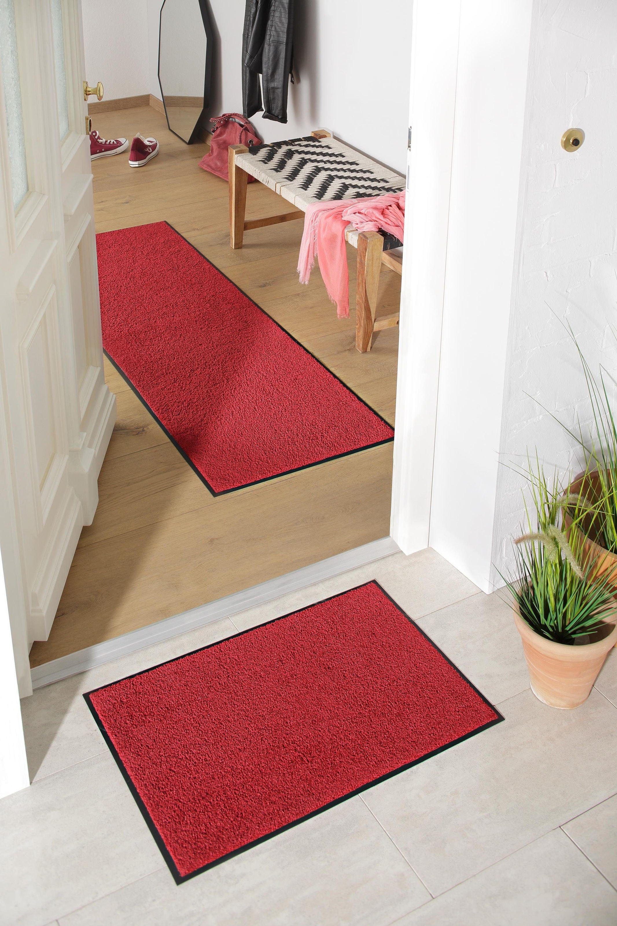 my home Fußmatte "Lavea" rechteckig 9 mm Höhe Schmutzfangmatte, Uni-Farben, günstig online kaufen