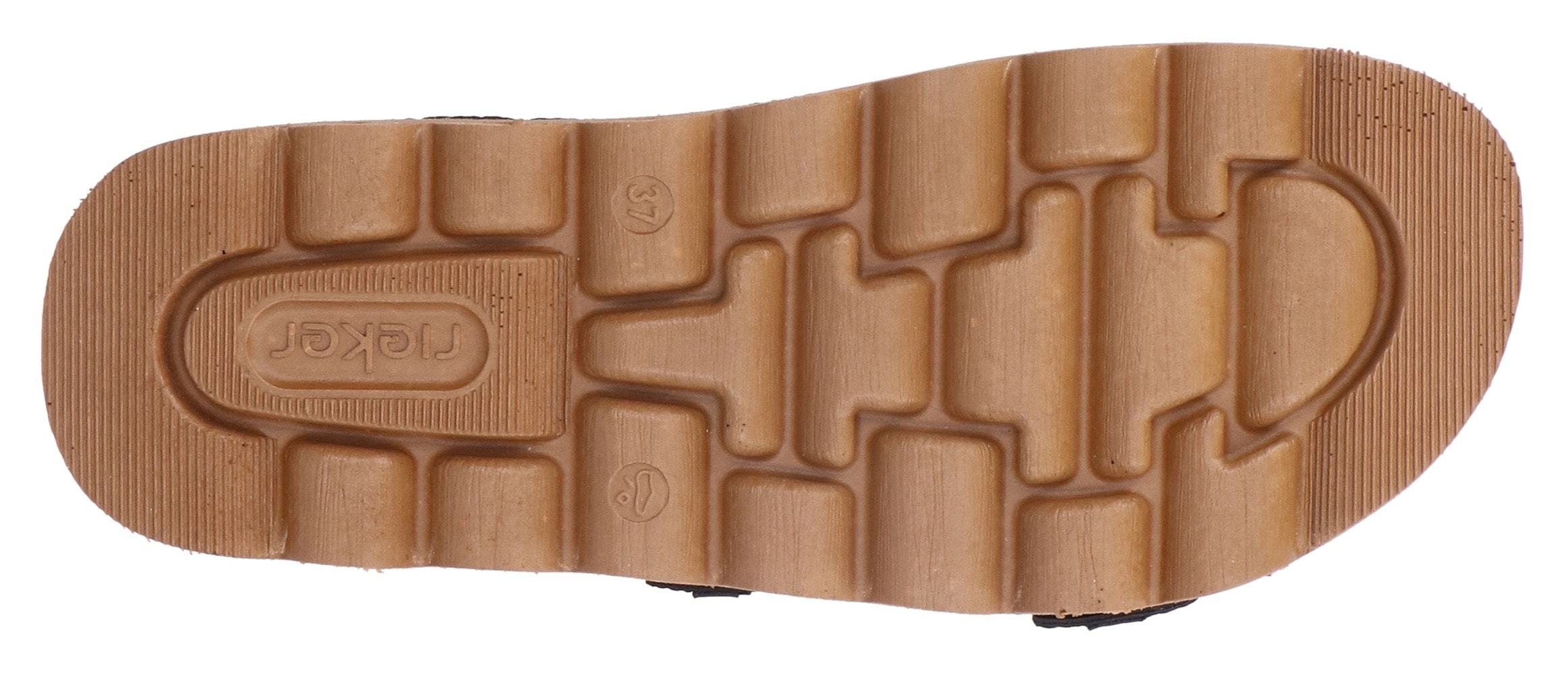 Rieker Pantolette, Sommerschuh, Schlappen, Hausschuh mit verstellbaren Schnallen