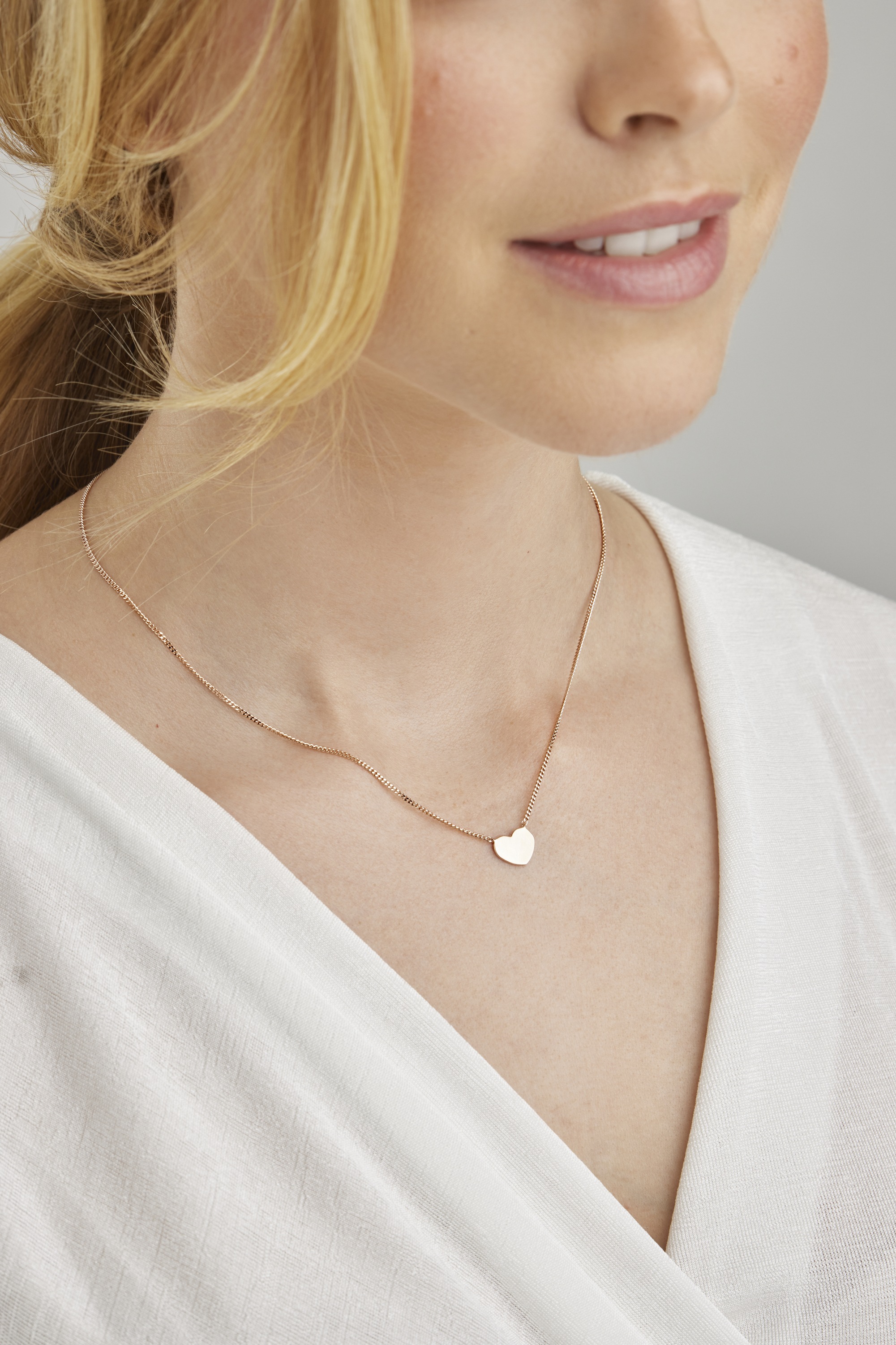 CAÏ Collierkettchen »925/- Sterling Silber rotvergoldet Herz«