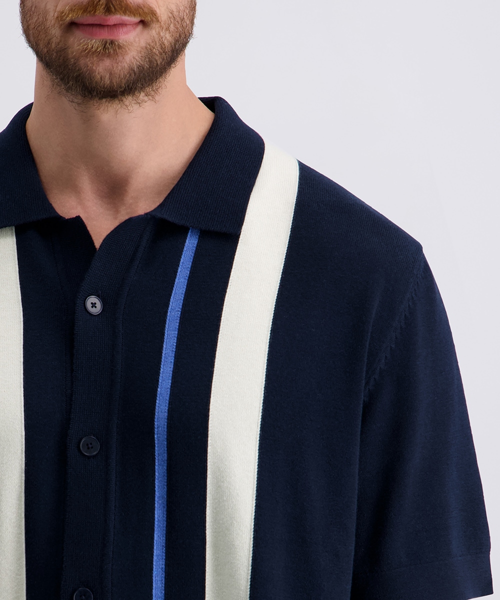 Pierre Cardin Poloshirt mit durchgehender Knopfleiste günstig online kaufen