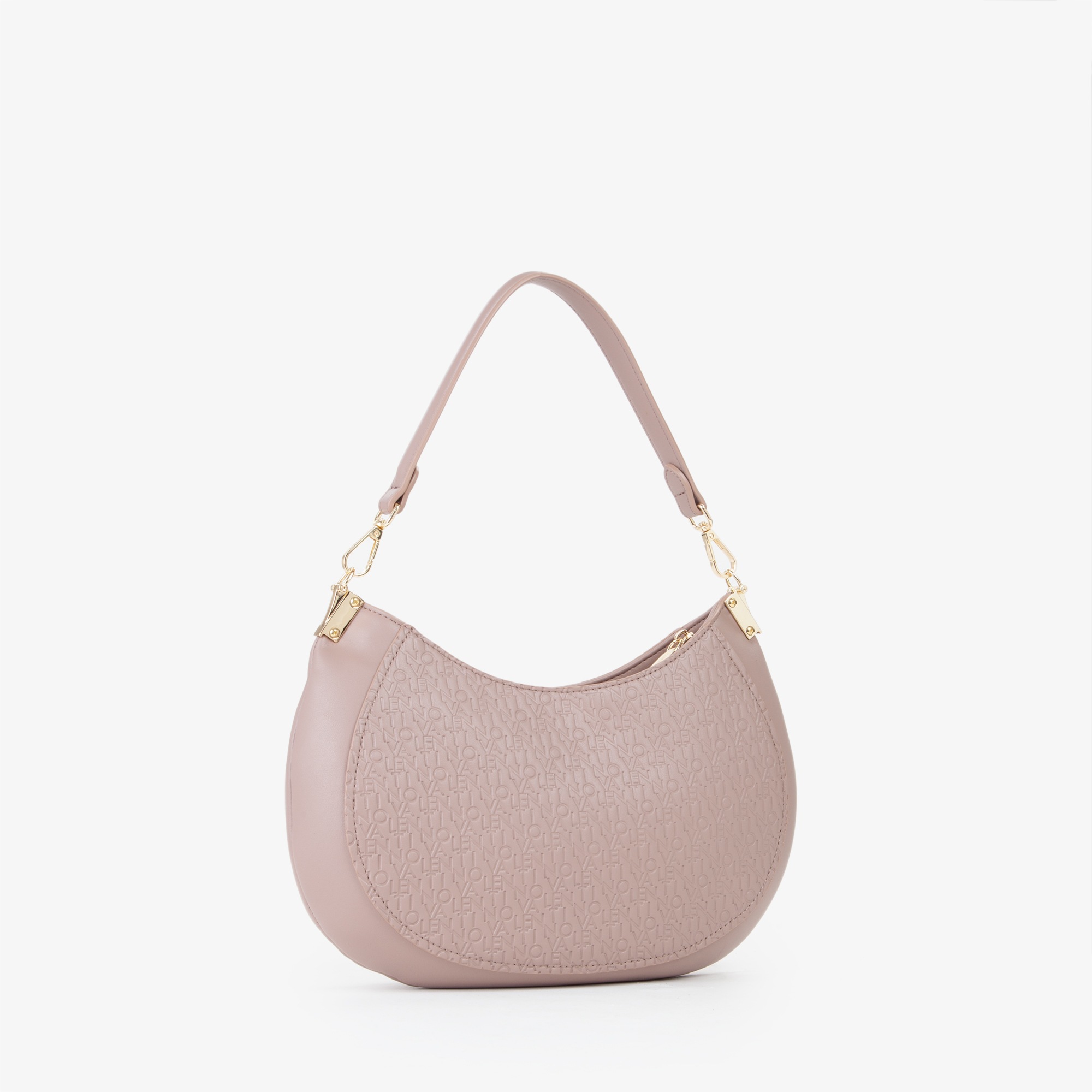 Hobo VALENTINO BAGS "HOBO BAG FALAK RE", Damen, Gr. B/H/T: 34cm x 24cm x 7cm, beige (taupe), Lederimitat, Taschen Hobo, Damen Tragetasche, Umhägetasche, Schultertasche mit Logo 2