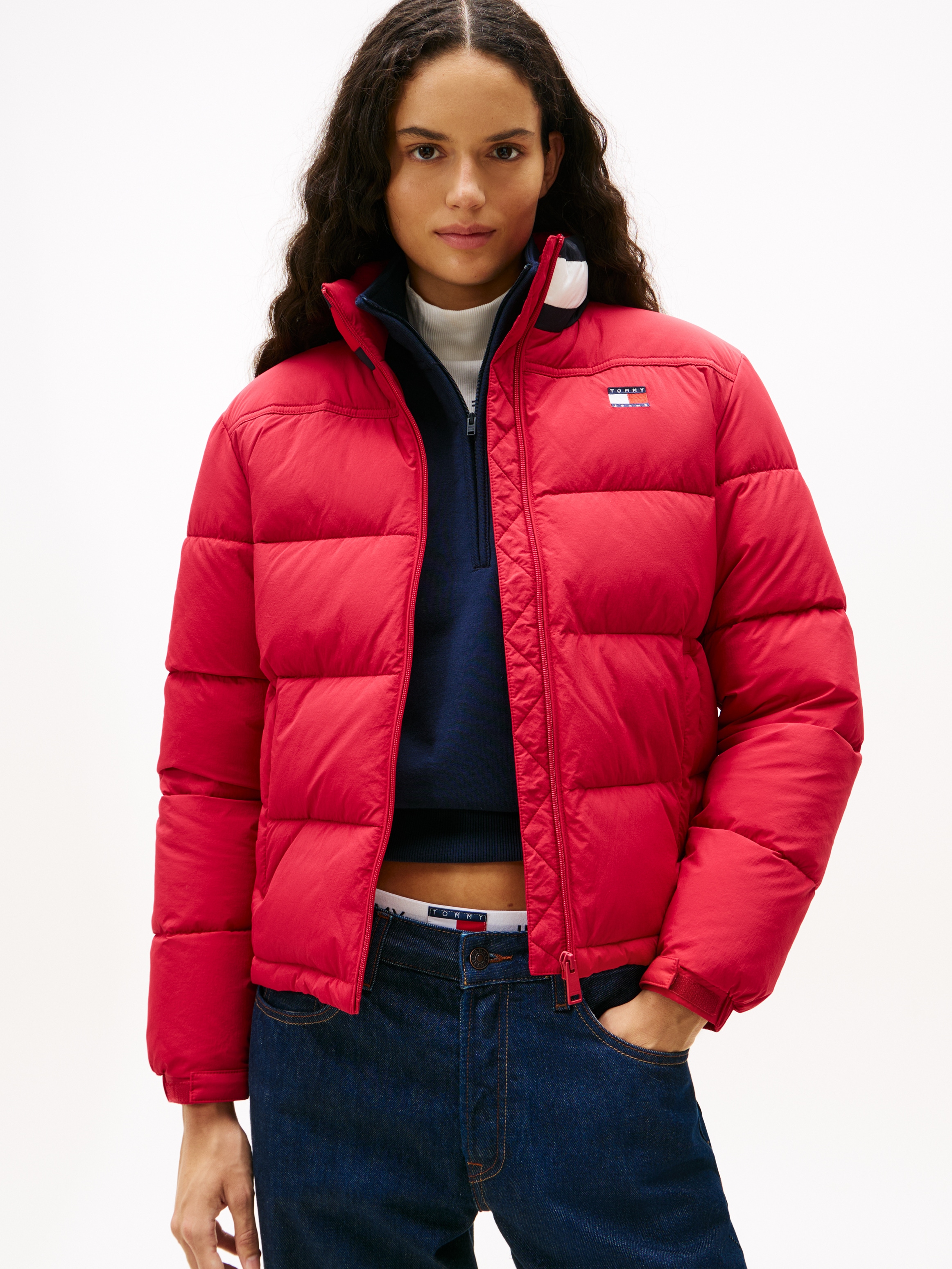 Tommy Jeans Steppjacke "TJW ESS PUFFER FLAG JACKET EXT" günstig online kaufen