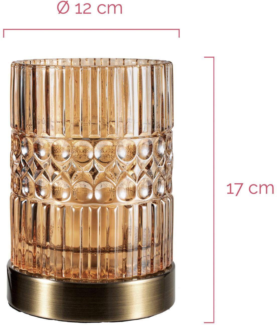 Pauleen Tischleuchte »Crystal Elegance«, 22 flammig, Leuchtmittel E27 | ohne Leuchtmittel, E27, Glas Bernstein