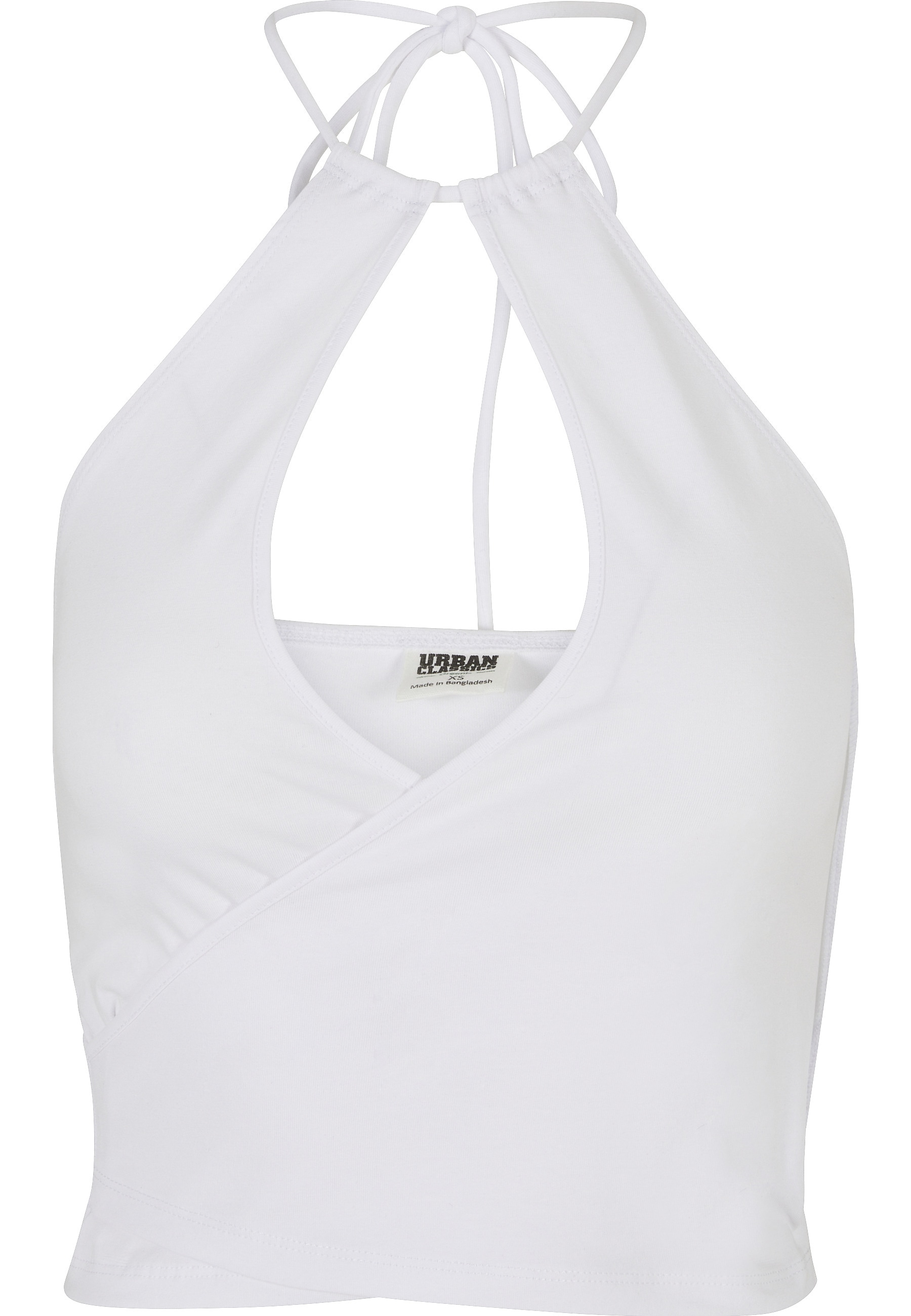 URBAN CLASSICS Muskelshirt "Urban Classics Damen Ladies Short Wraped Neckholder Top" 1 Stk.