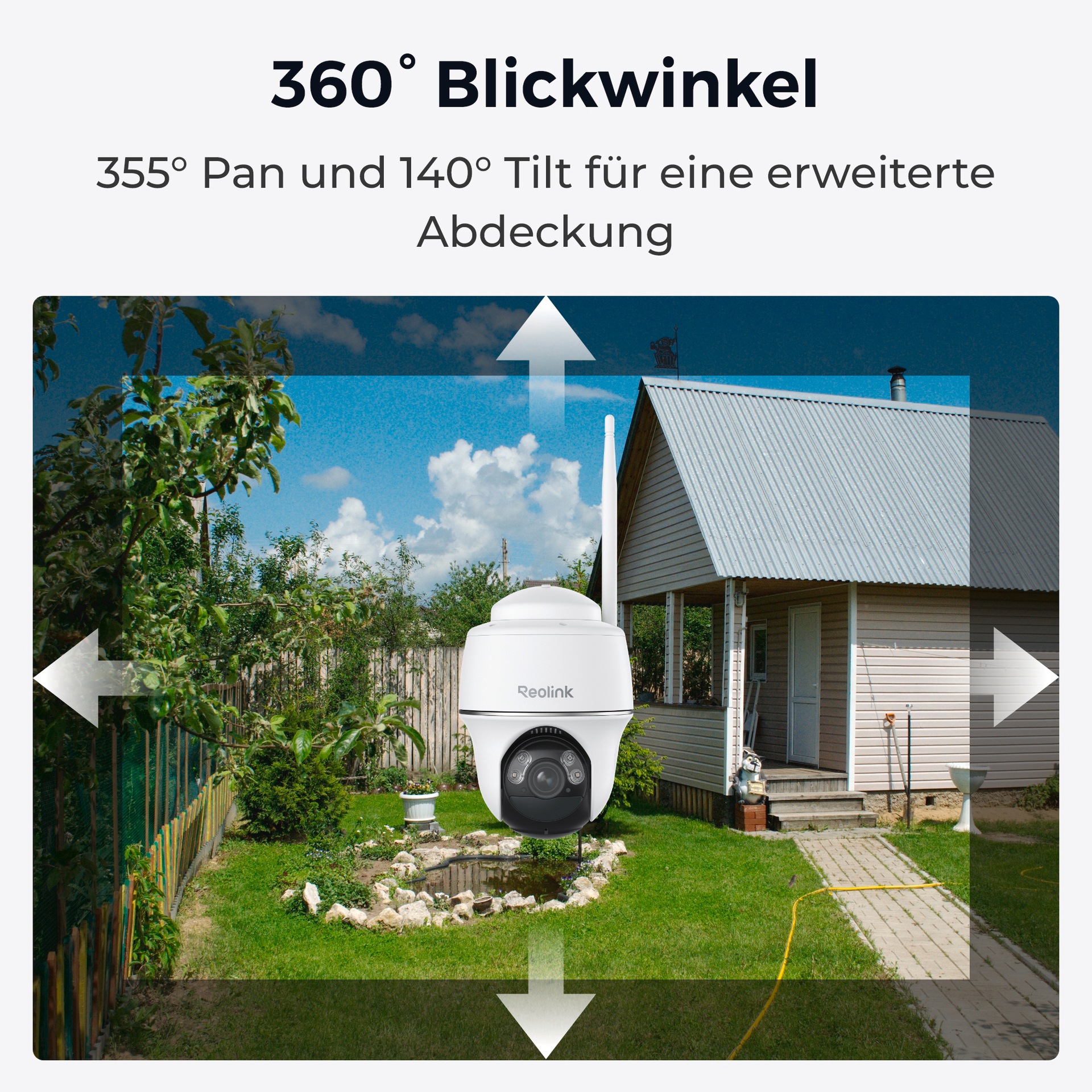 Reolink Überwachungskamera »Hub 1 + Argus Series B430-B + Solarpanel«, Außenbereich