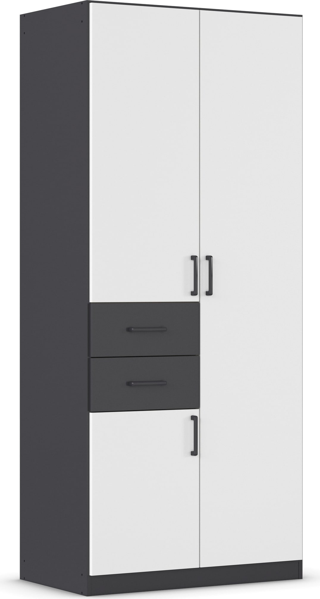 rauch "Kleiderschrank Schrank Garderobe MAIKA mit Dekor-Front" 2 Schubladen, in verschiedenen Breiten, Höhen, Farben, MADE IN GERMANY