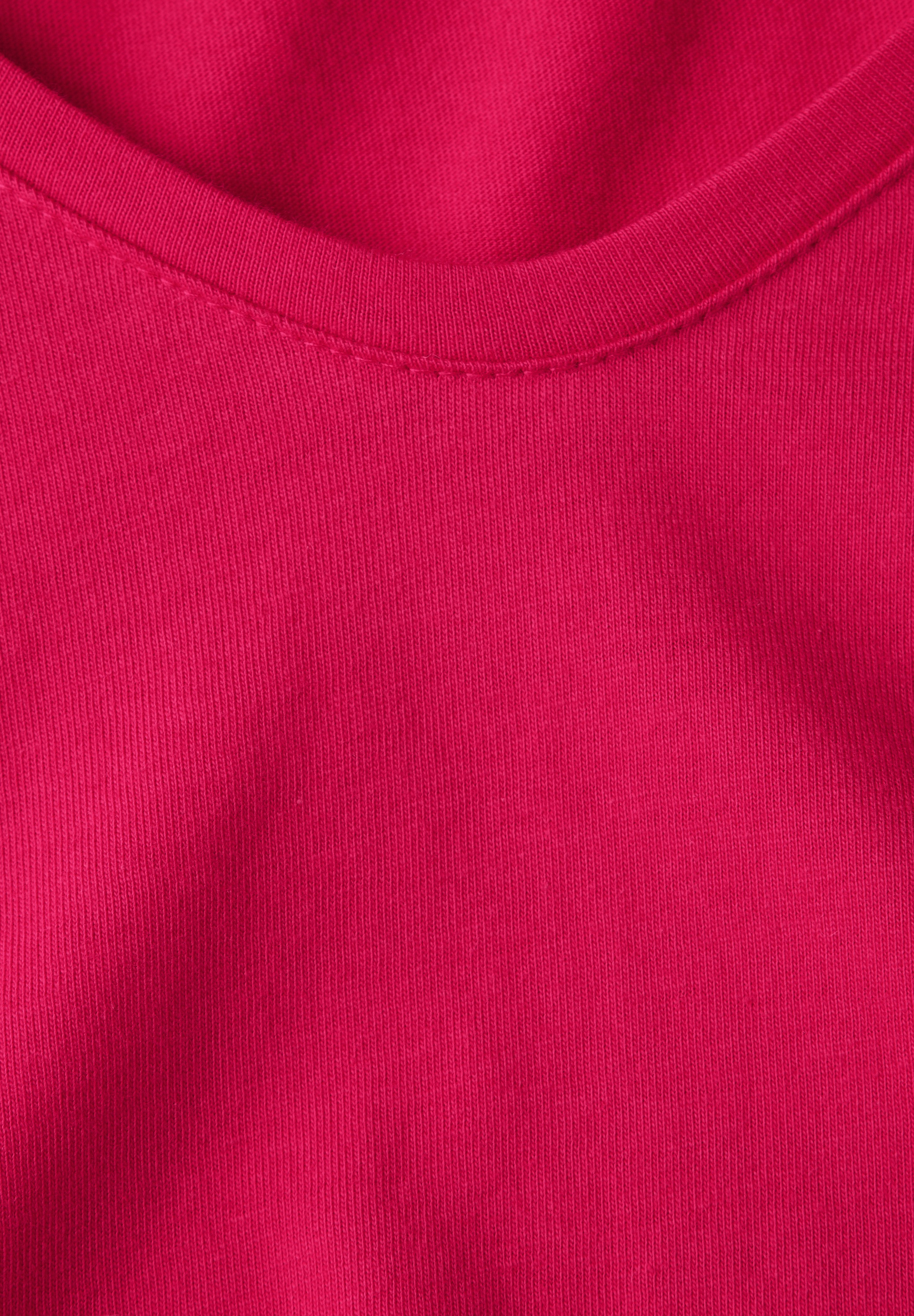 STREET ONE Langarmshirt, mit abgerundetem V-Ausschnitt