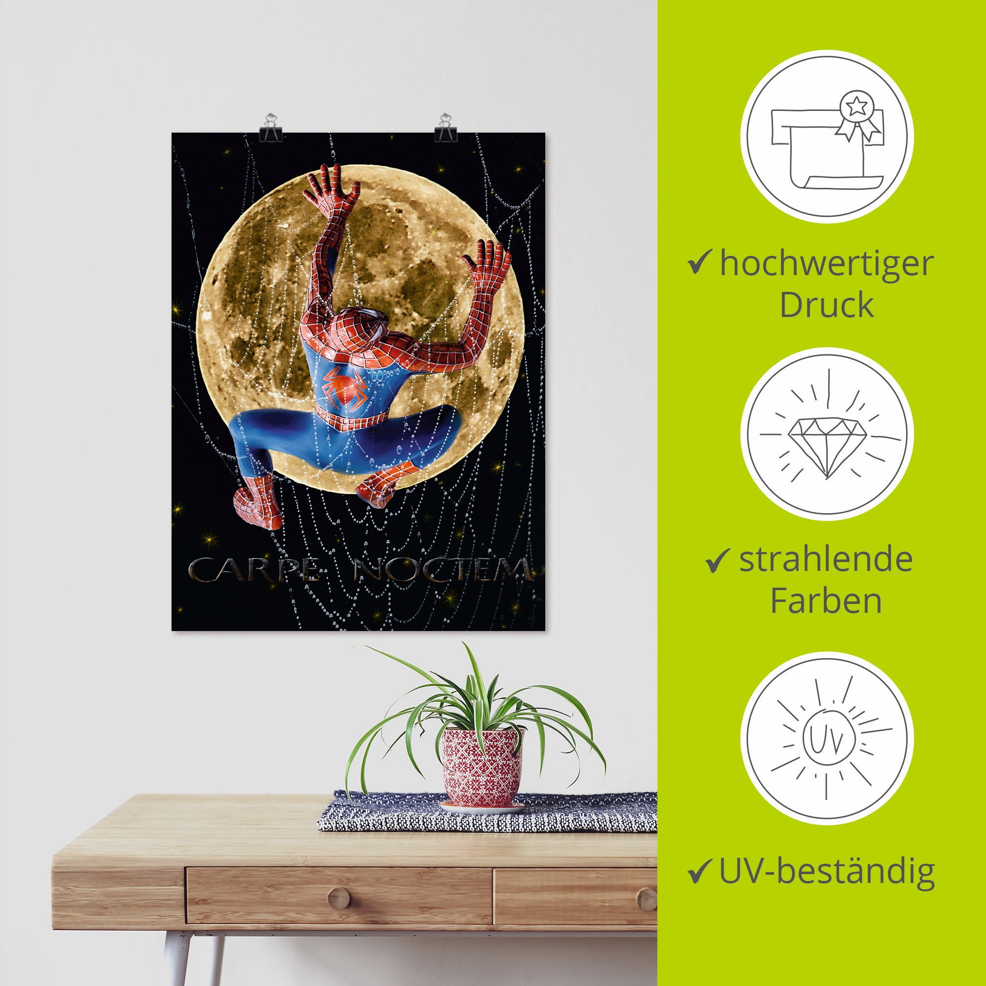 Artland Poster »Nutze die Nacht«, Film, (1 St.), als Alubild, Leinwandbild, Wandaufkleber oder Poster in versch. Größen