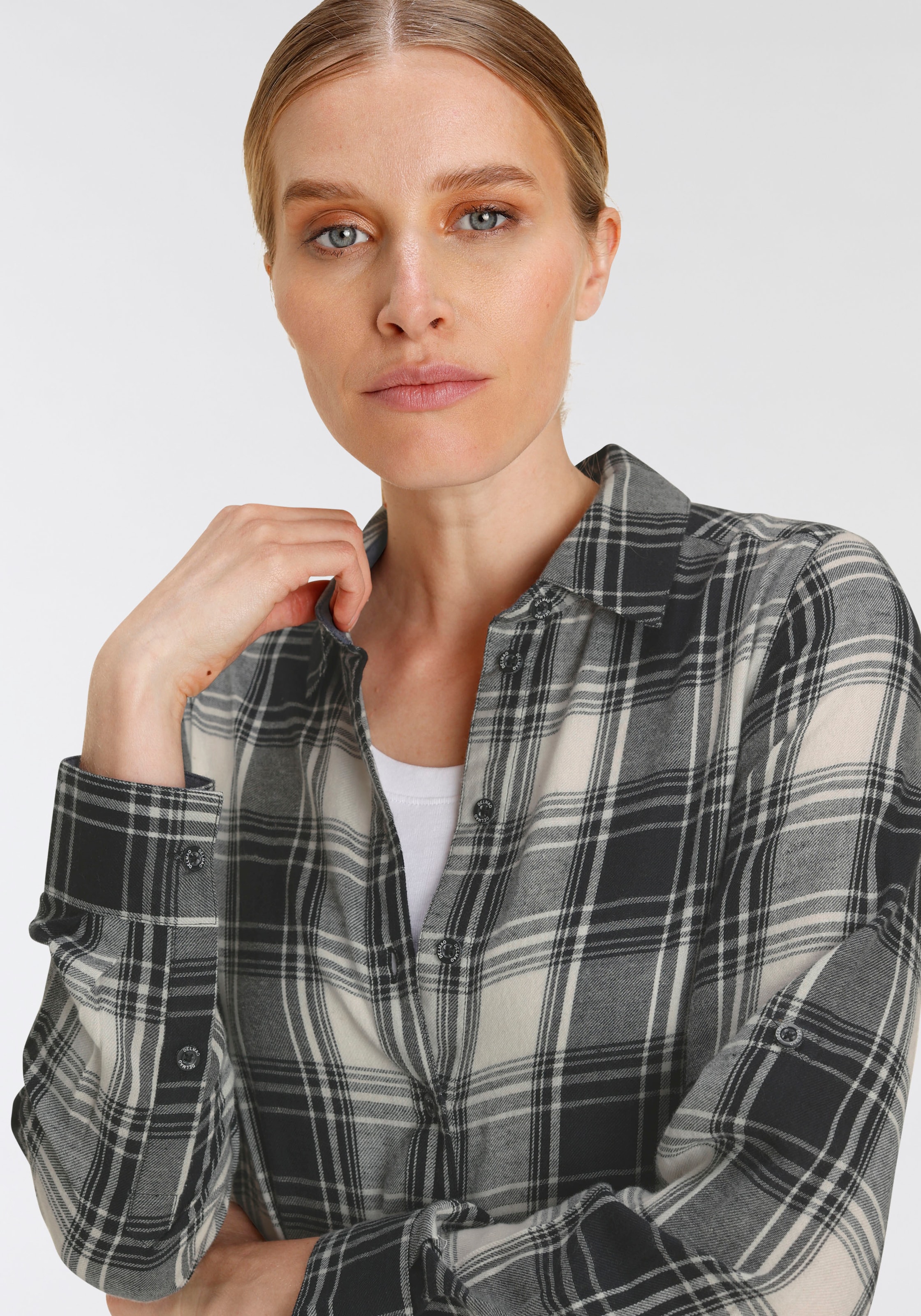 DELMAO Blusenkleid, in trendigem Karomuster - NEUE MARKE! für bestellen |  BAUR