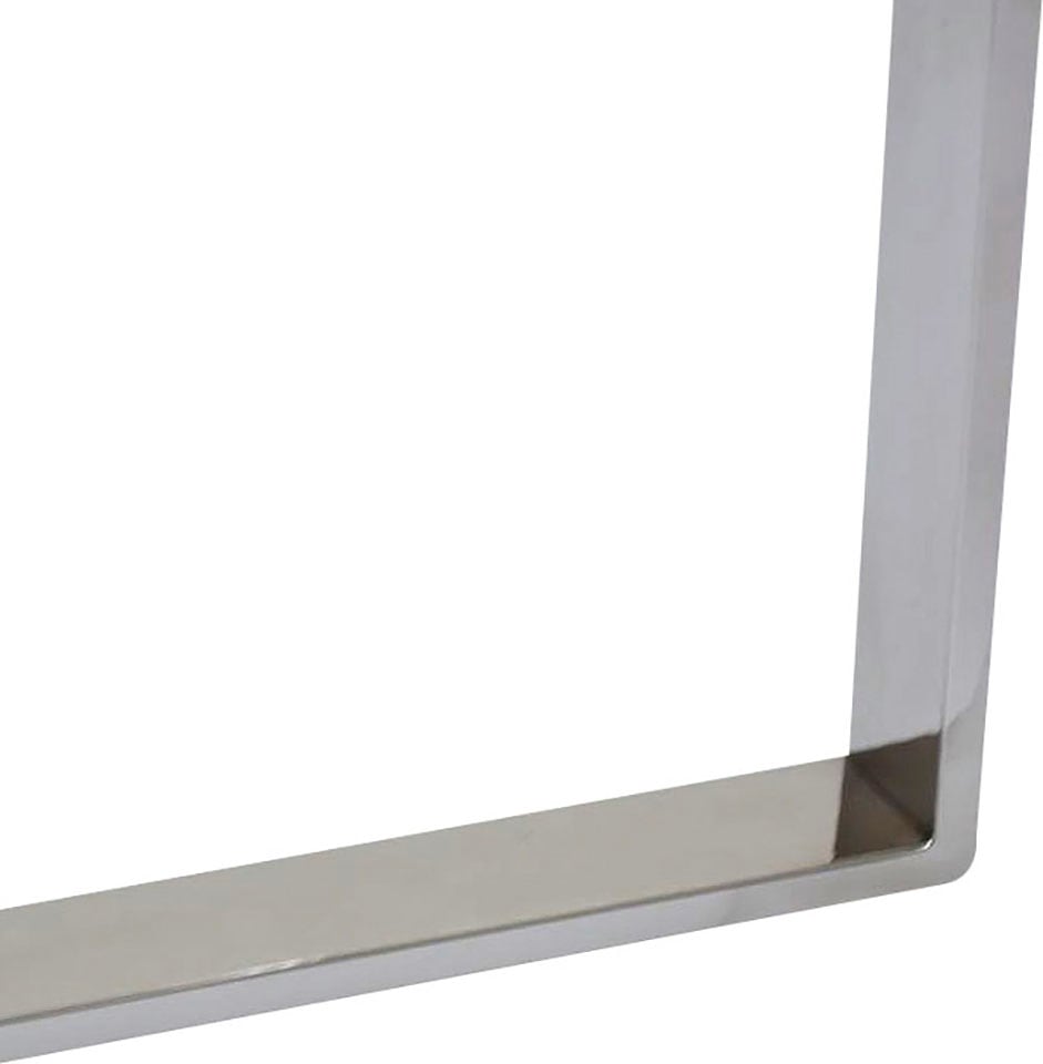Leonique Couchtisch »Palmer«, Runder Couchtisch, Silber, Chrom, Glasplatte, Gestell, 90x90x40