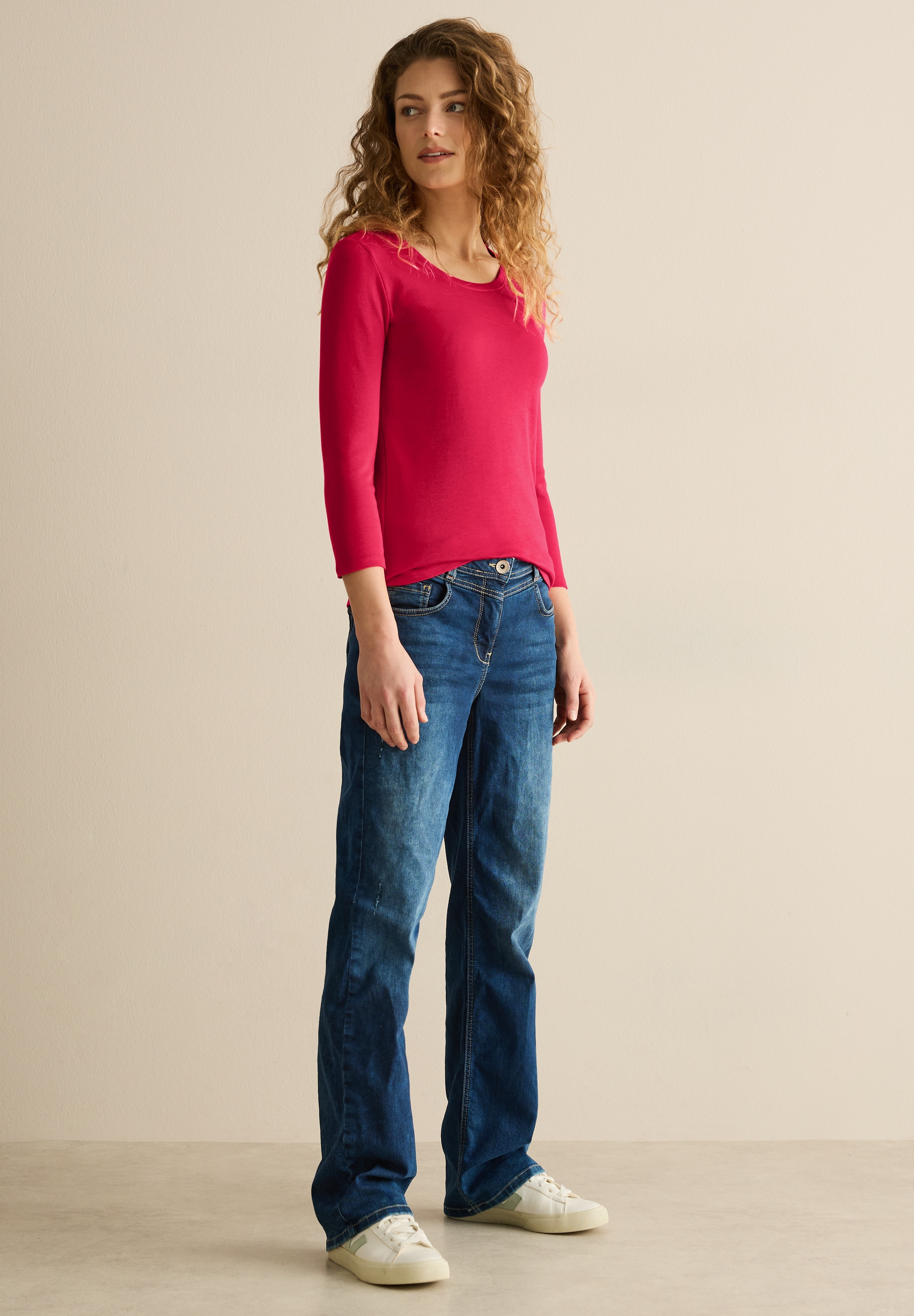 Cecil 3/4-Arm-Shirt, aus reiner Baumwolle