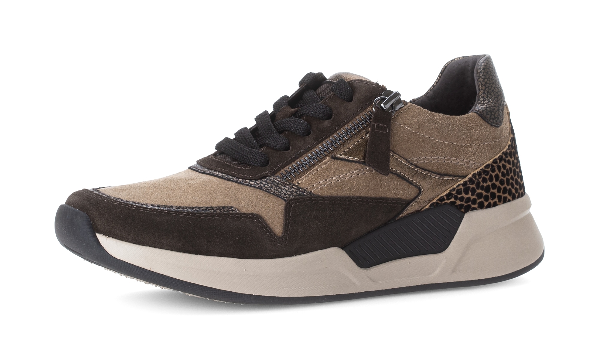 rollingsoft Keilsneaker, Schnürschuh, Halbschuh, Freizeitschuh mit seitlichem Reißverschluss