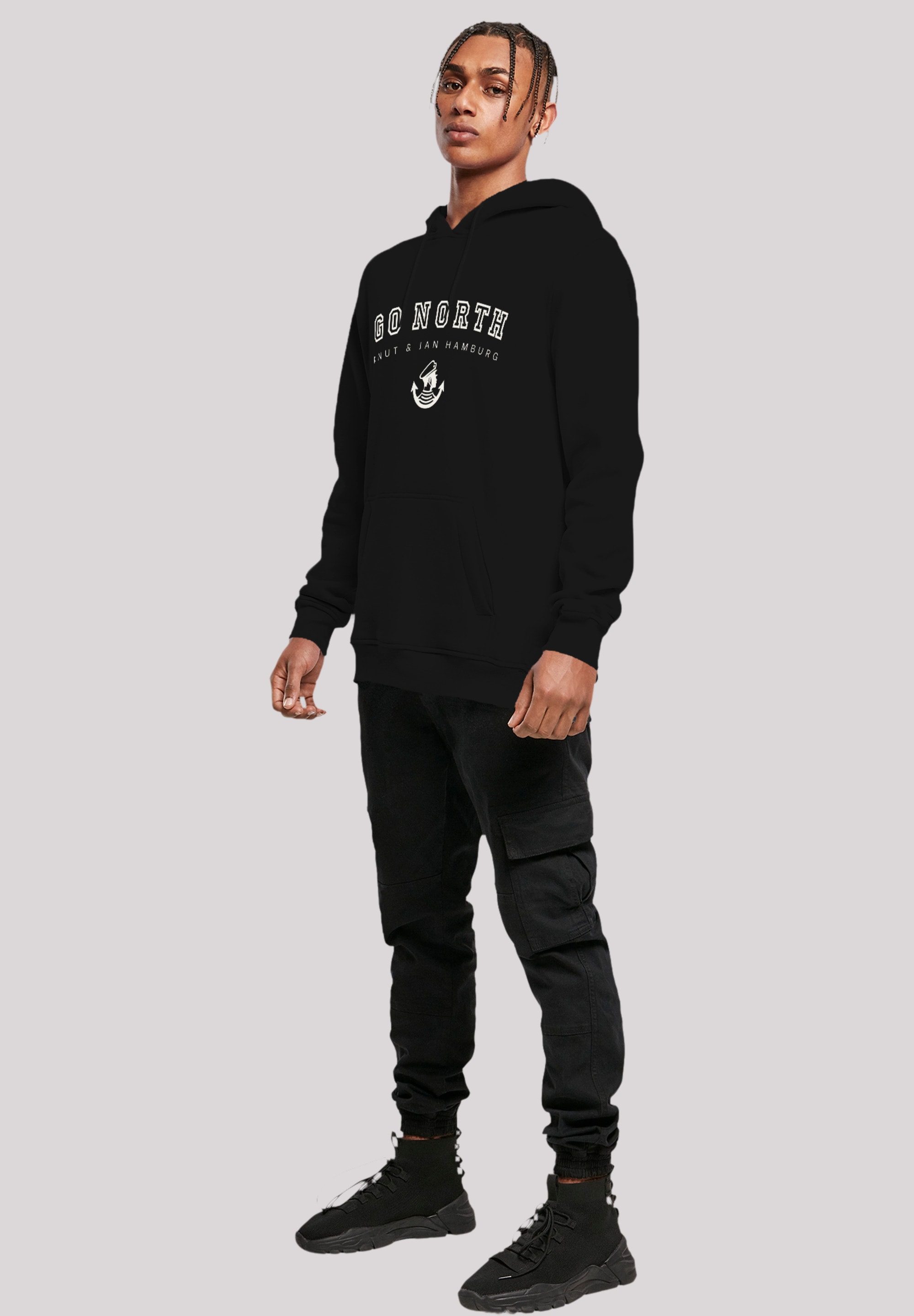 F4NT4STIC Kapuzenpullover »Go North«, Print
