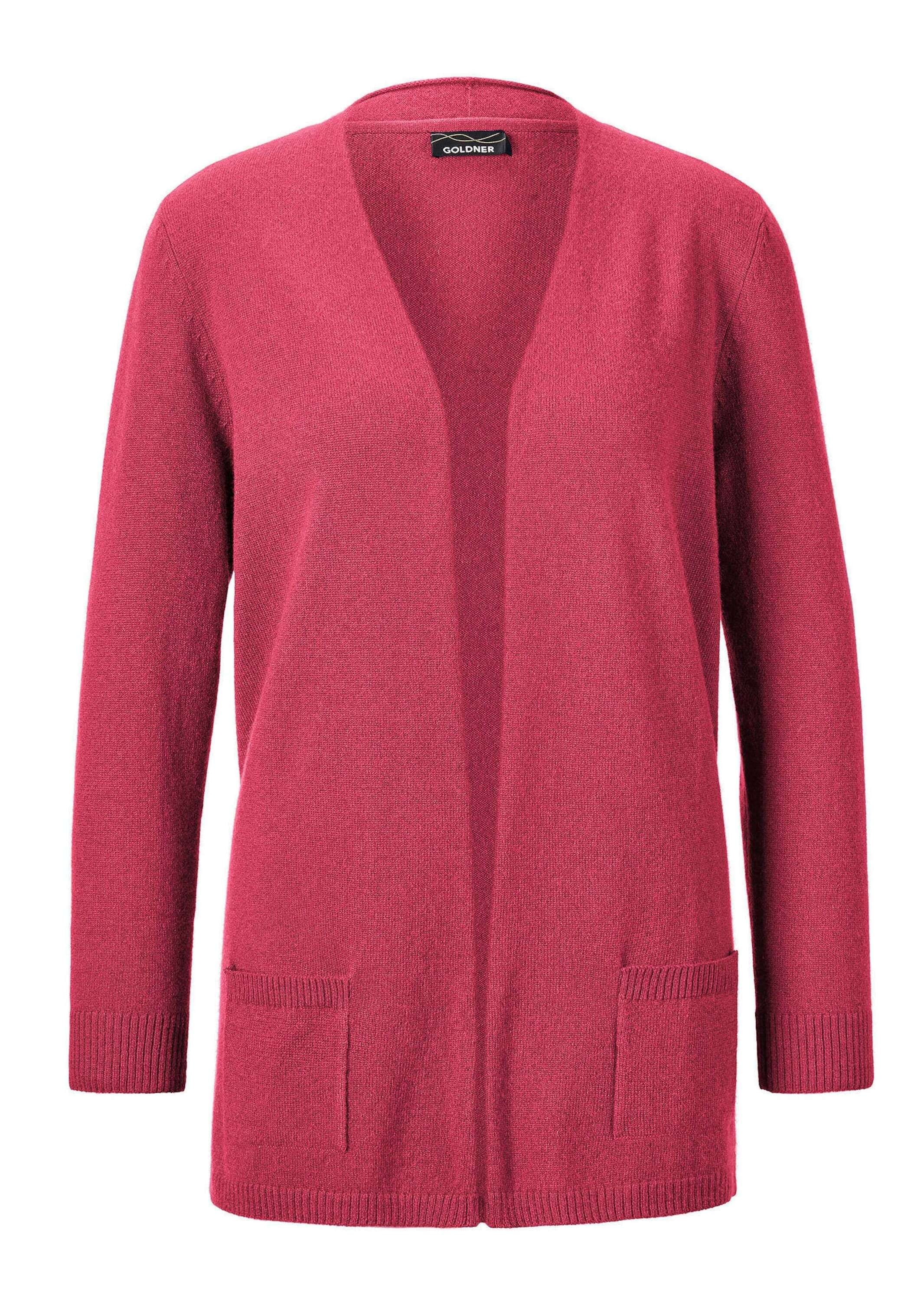 GOLDNER Strickjacke "Langarm Feinstrick-Cardigan" Ohne